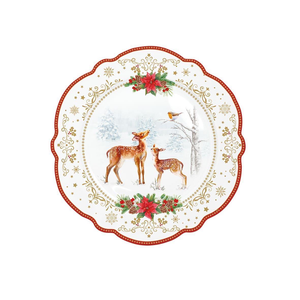 Design of LuxuryEASY LİFE1052 CMELEasy Life Christmas Melody Porselen TabaK Ø 20 cm
