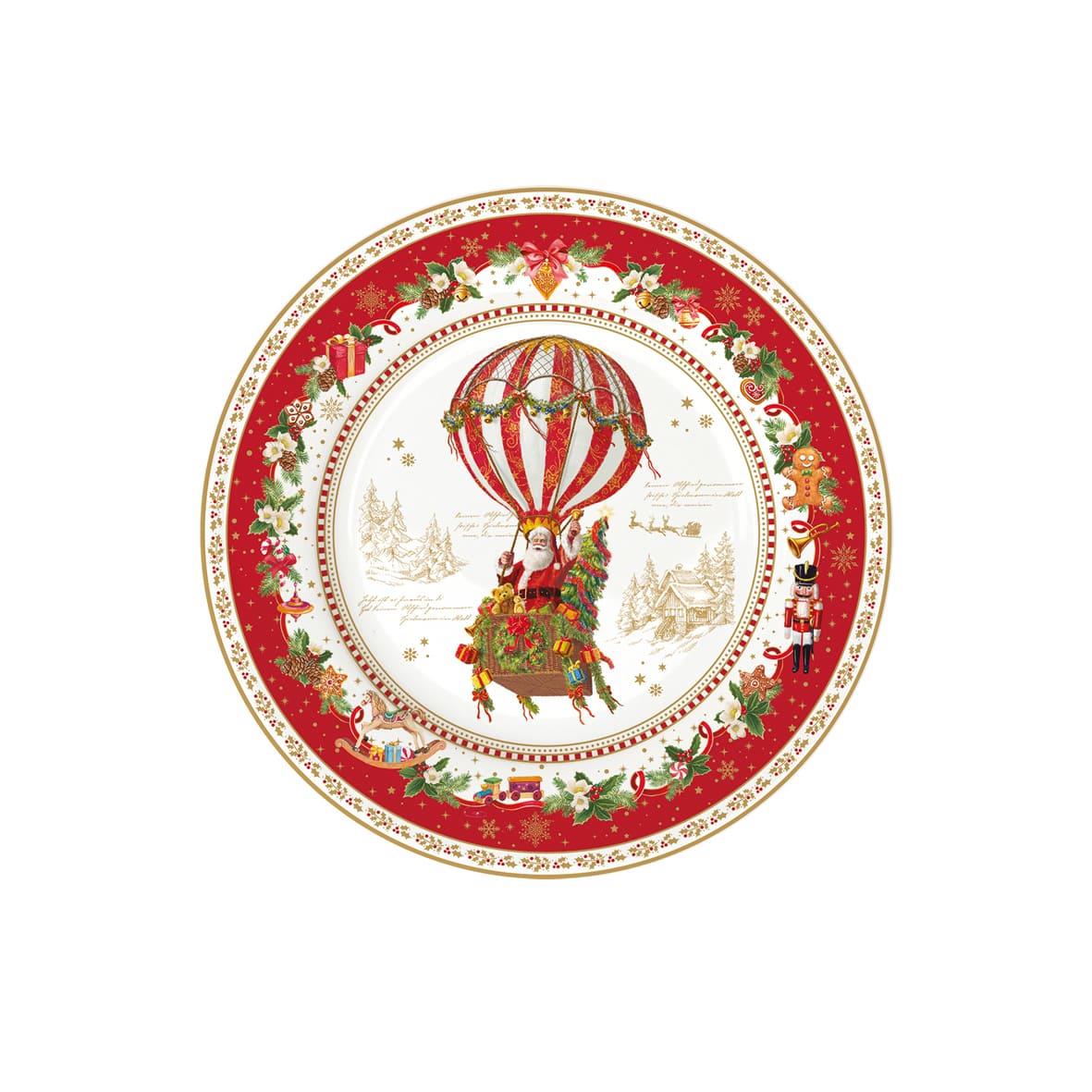 Design of LuxuryEASY LİFE0944 CHMEEasy Life Christmas Memories Porselen Pasta Tabağı B 19 cm