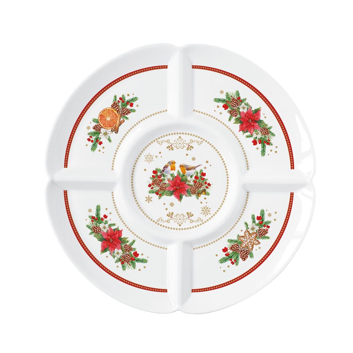 Design of LuxuryEASY LİFE1486 CMELEasy Life Christmas Melody Porselen Meze Tabağı Ø 30,0 cm