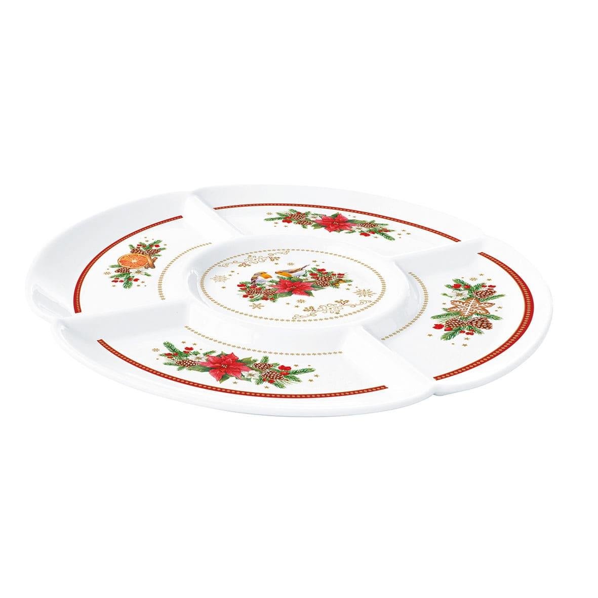 Design of LuxuryEASY LİFE1486 CMELEasy Life Christmas Melody Porselen Meze Tabağı Ø 30,0 cm
