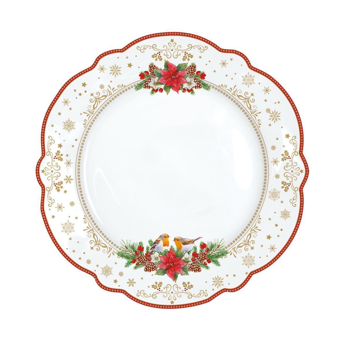 Design of LuxuryEASY LİFE1050 CMELEasy Life Christmas Melody Porselen Servis Tabağı Ø 26 cm