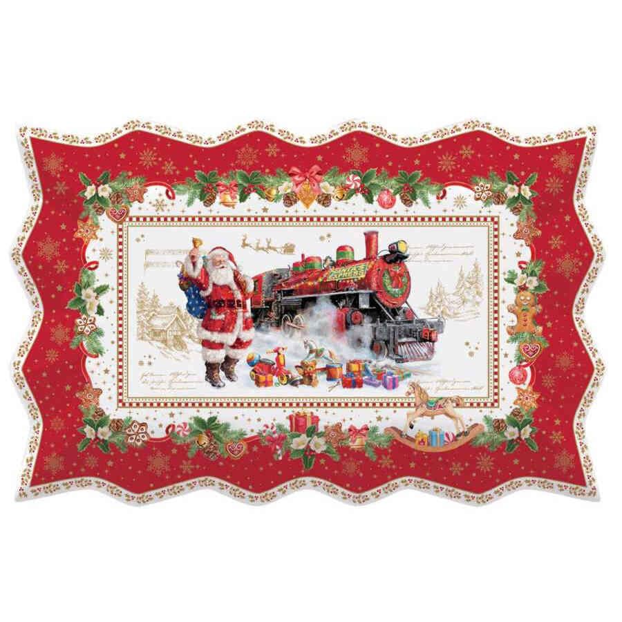 Design of LuxuryEASY LİFE1004 CHMEEasy Life Christmas Memories Porselen Servis Tabaği 35,0x23,Ocm
