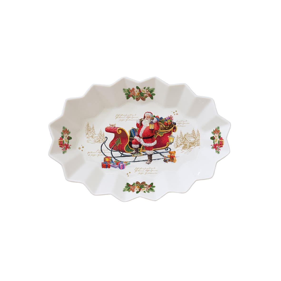 Design of LuxuryEASY LİFE1048 CHMEEasy Life Christmas Memories Porselen Oval Tabak 25,0x17,0x4,Scm