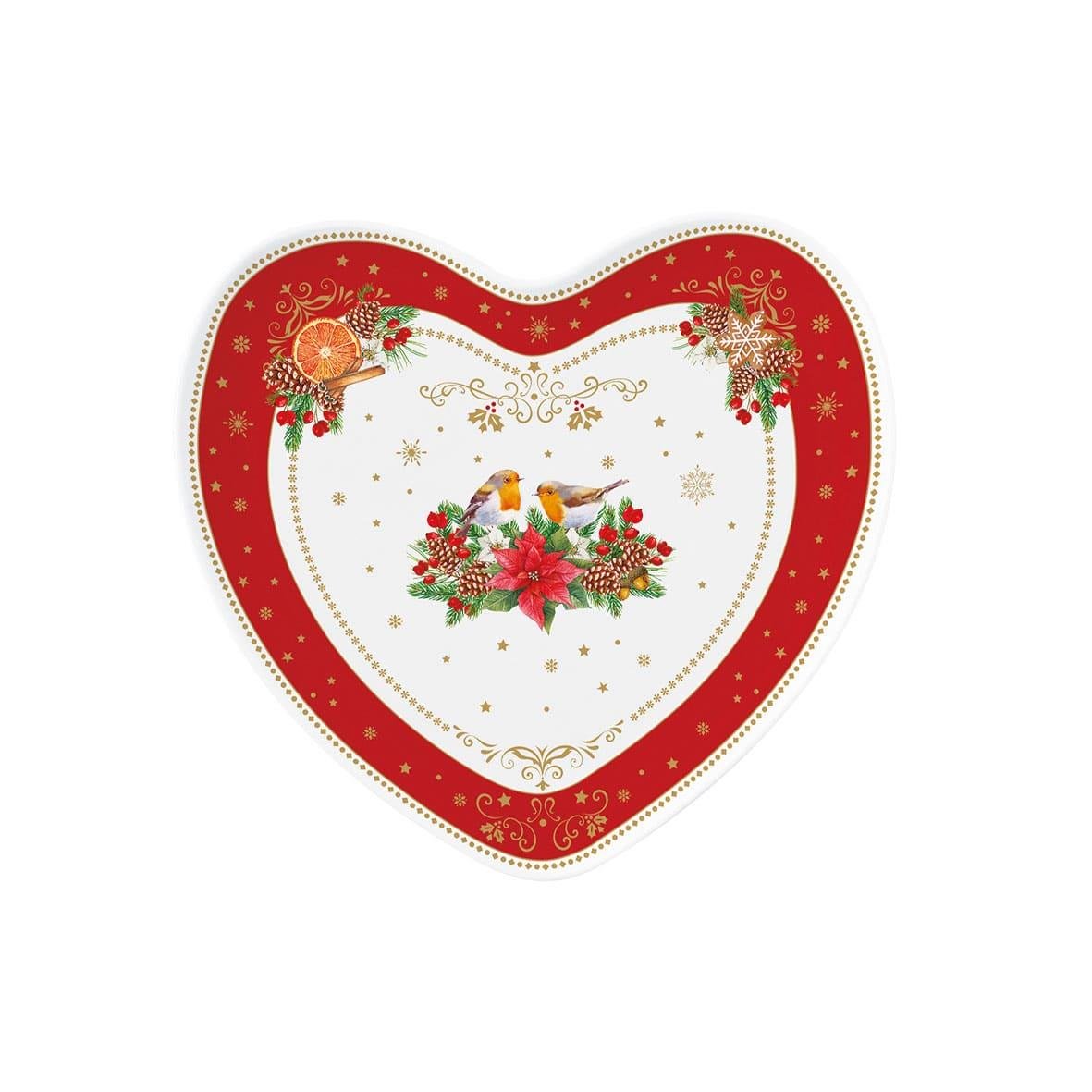 Design of LuxuryEASY LİFE1480 CMELEasy Life Christmas Melody Porselen Kalpli Tabak 20,0x19,0cm
