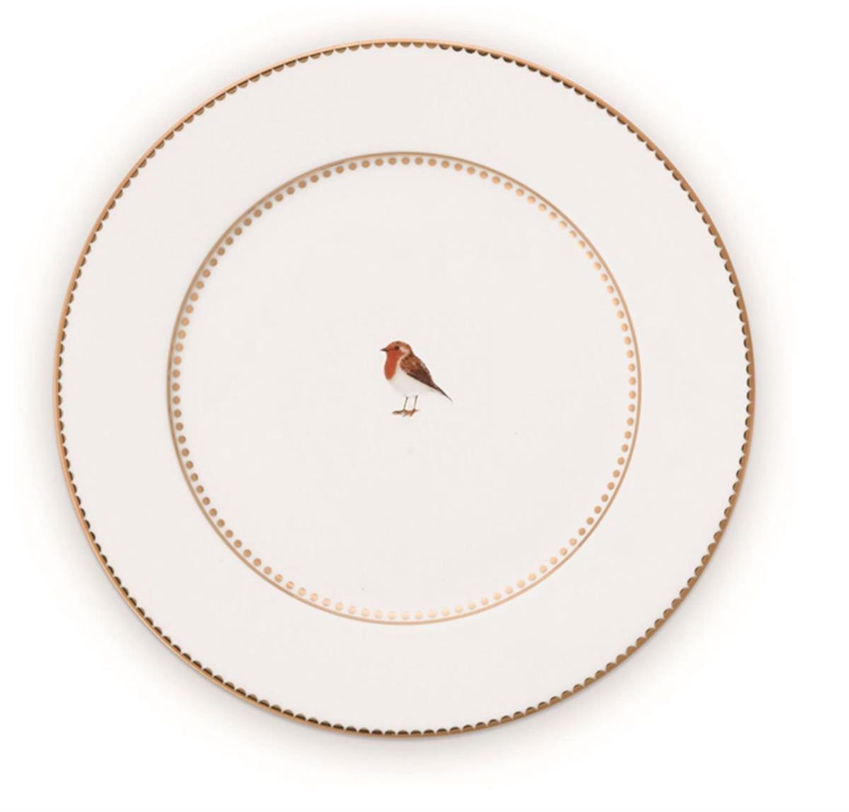 Design of LuxuryPİP STUDİO51001261Love Bird Love Birds Beyaz Tabak 17 cm