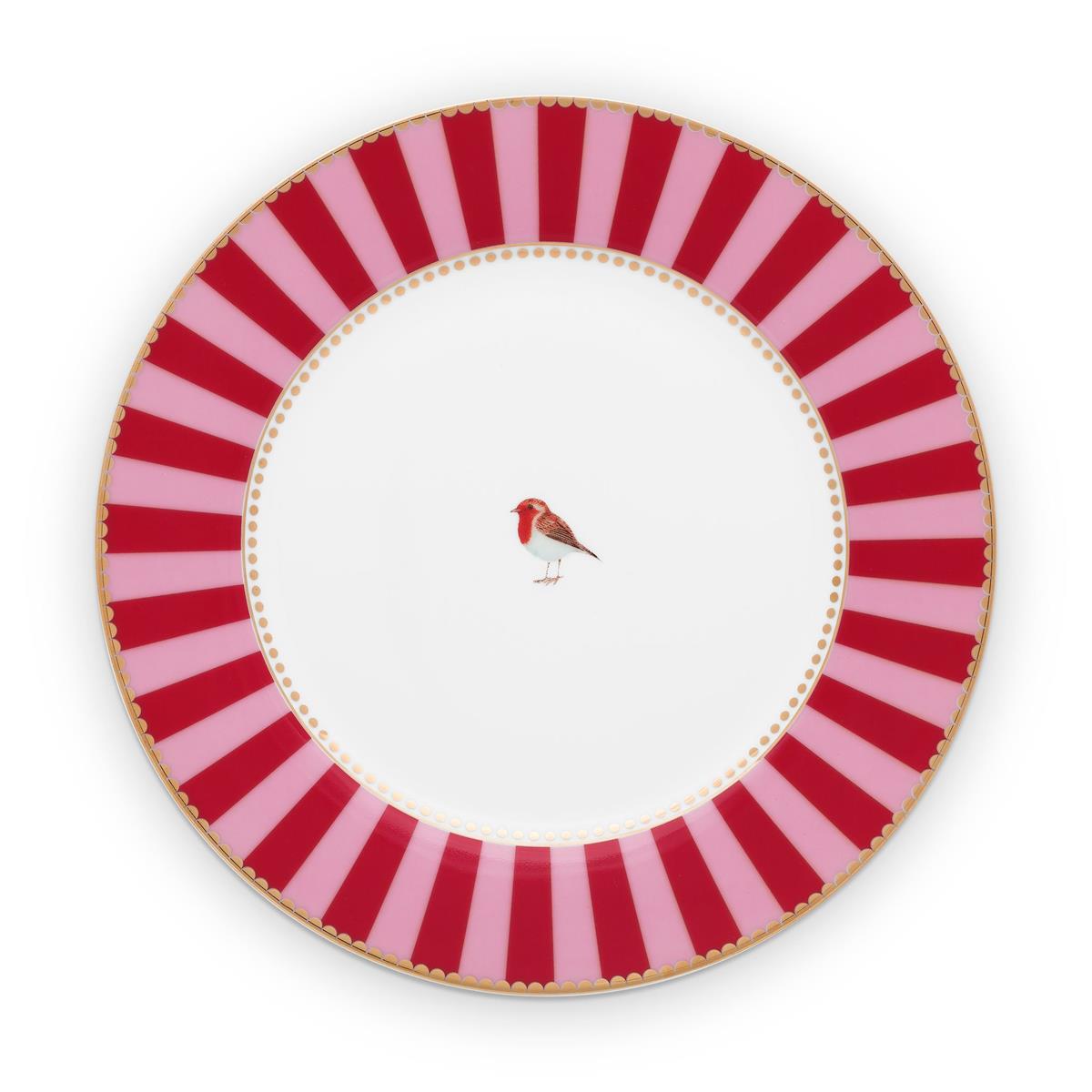 Design of LuxuryPİP STUDİO51001238Love Bird Tabak 17 Cm, Kırmızı / Pembe | designofluxury.com.tr Love Bird Tabak 17 Cm, Kırmızı / Pembe