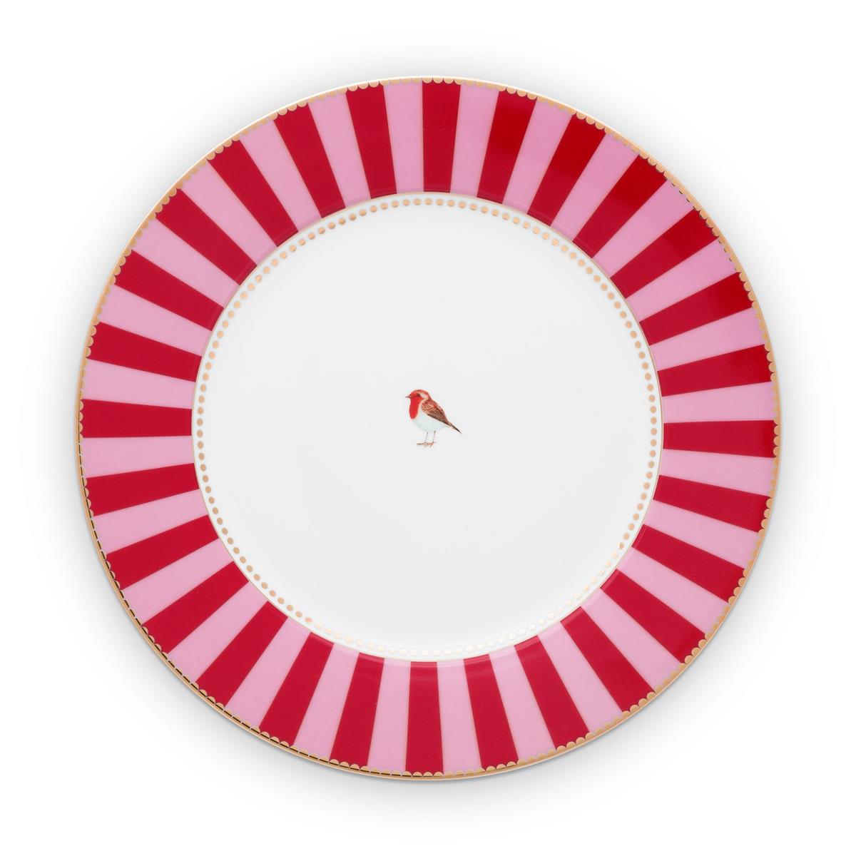 Design of LuxuryPİP STUDİO51001022Love Bird Tabak 26,5 Cm, Kırmızı / Pembe | designofluxury.com.tr Love Bird Tabak 26,5 Cm, Kırmızı / Pembe