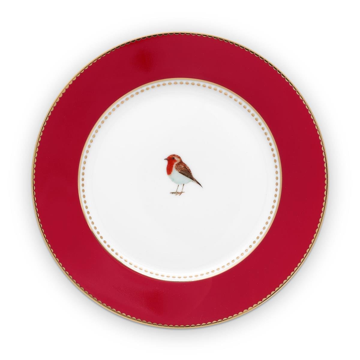 Design of LuxuryPİP STUDİO51001025Love Bird Tabak 21 Cm, Kırmızı | designofluxury.com.tr Love Bird Tabak 21 Cm, Kırmızı