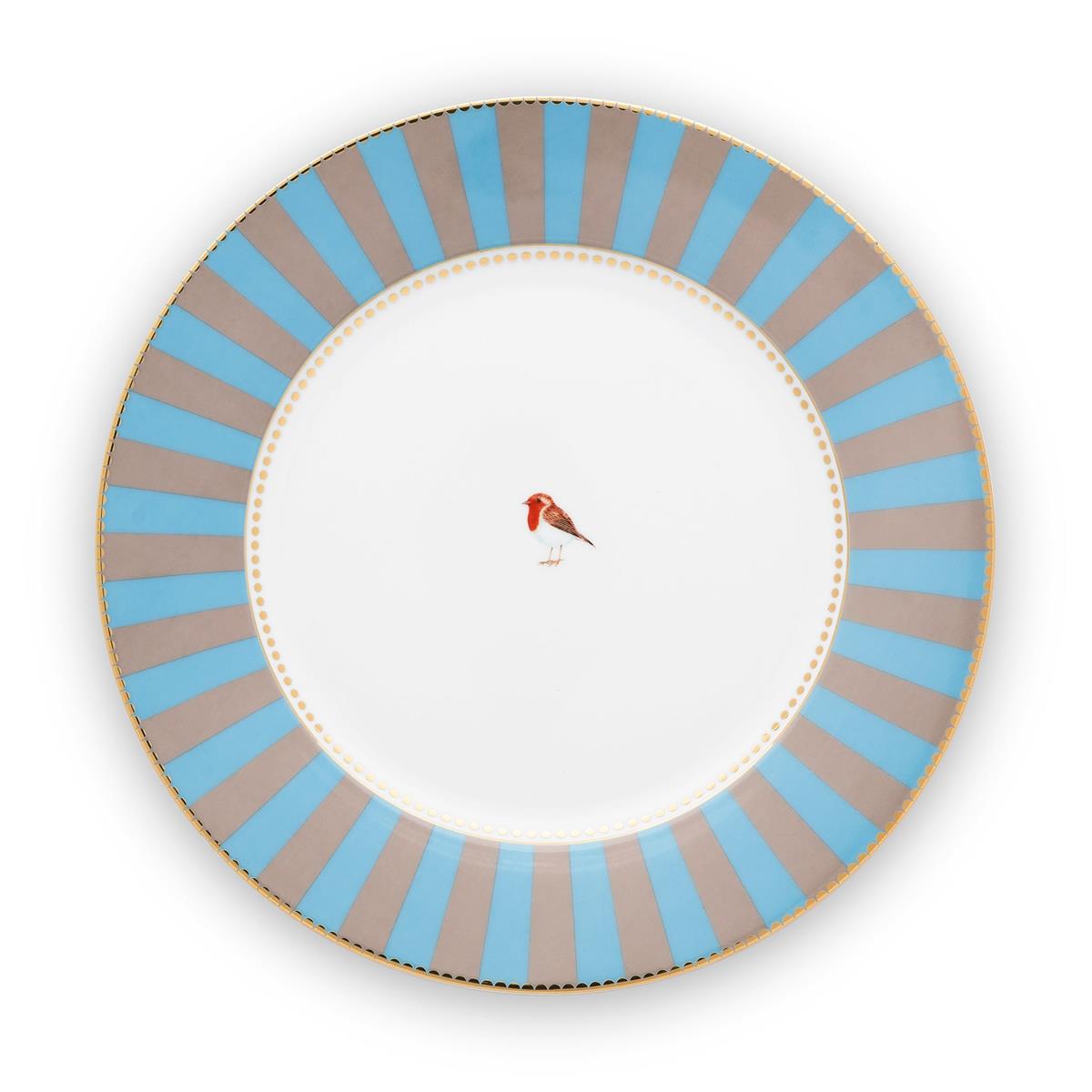 Design of LuxuryPİP STUDİO51001024Love Bird Tabak 21 Cm, Mavi / Haki | designofluxury.com.tr Love Bird Tabak 21 Cm, Mavi / Haki