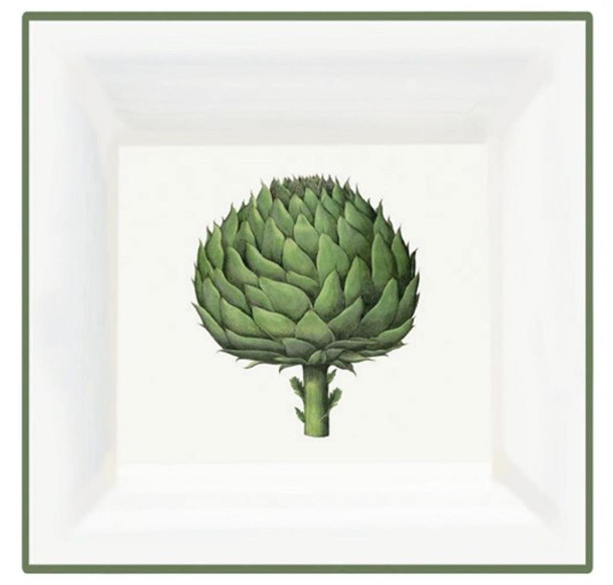 Design of LuxuryHALCYON DAYSBCKGA09STNHalcyon Days Kitchen Garden Artichoke Square Trinket Tray