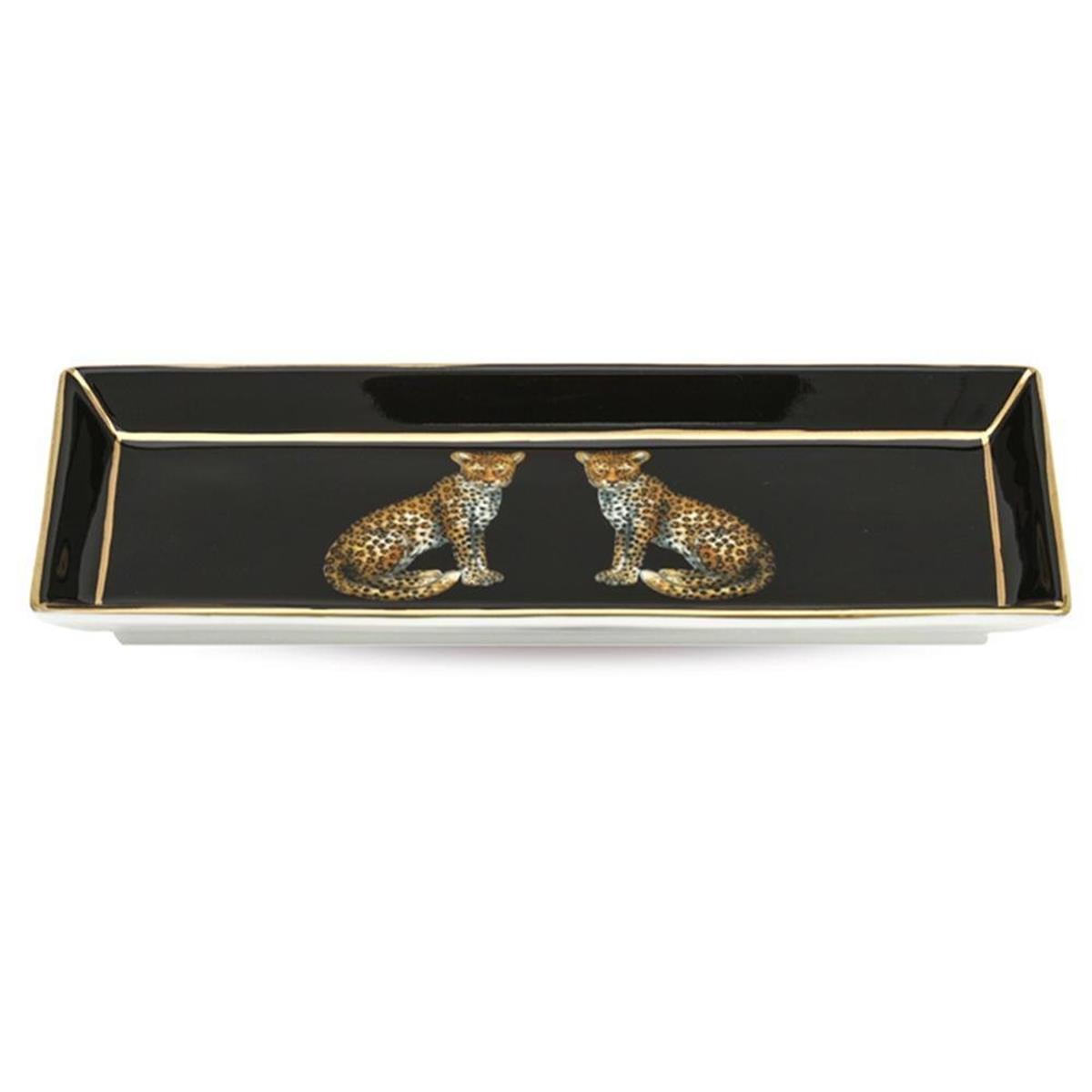 Design of LuxuryHALCYON DAYSBCMWL02RTGHALCYON DAYS MW Twin Leopards - Rectangular Tray