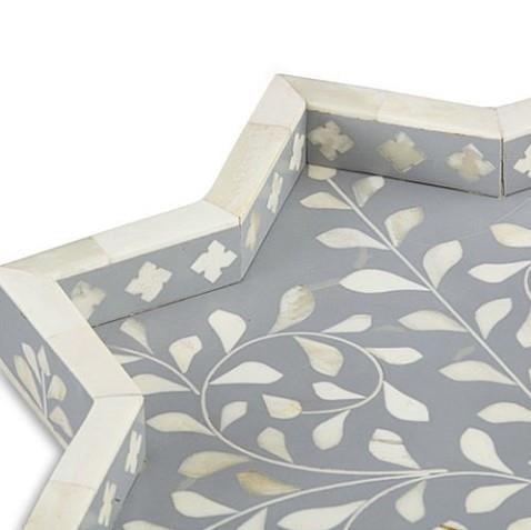 Design of LuxuryTHE SECRETS4123THE SECRETS Gray mother of pearl inlaid star tray