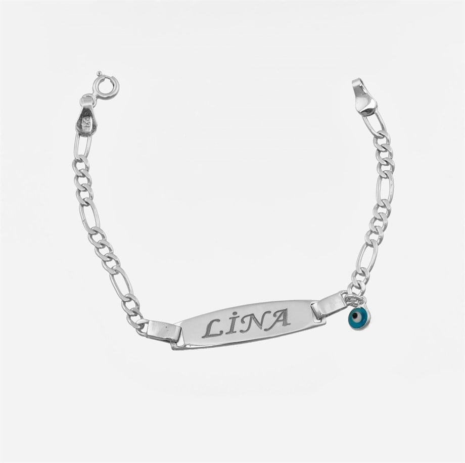 Bebek İsim Künye Bileklik - 925 Ayar Gümüş