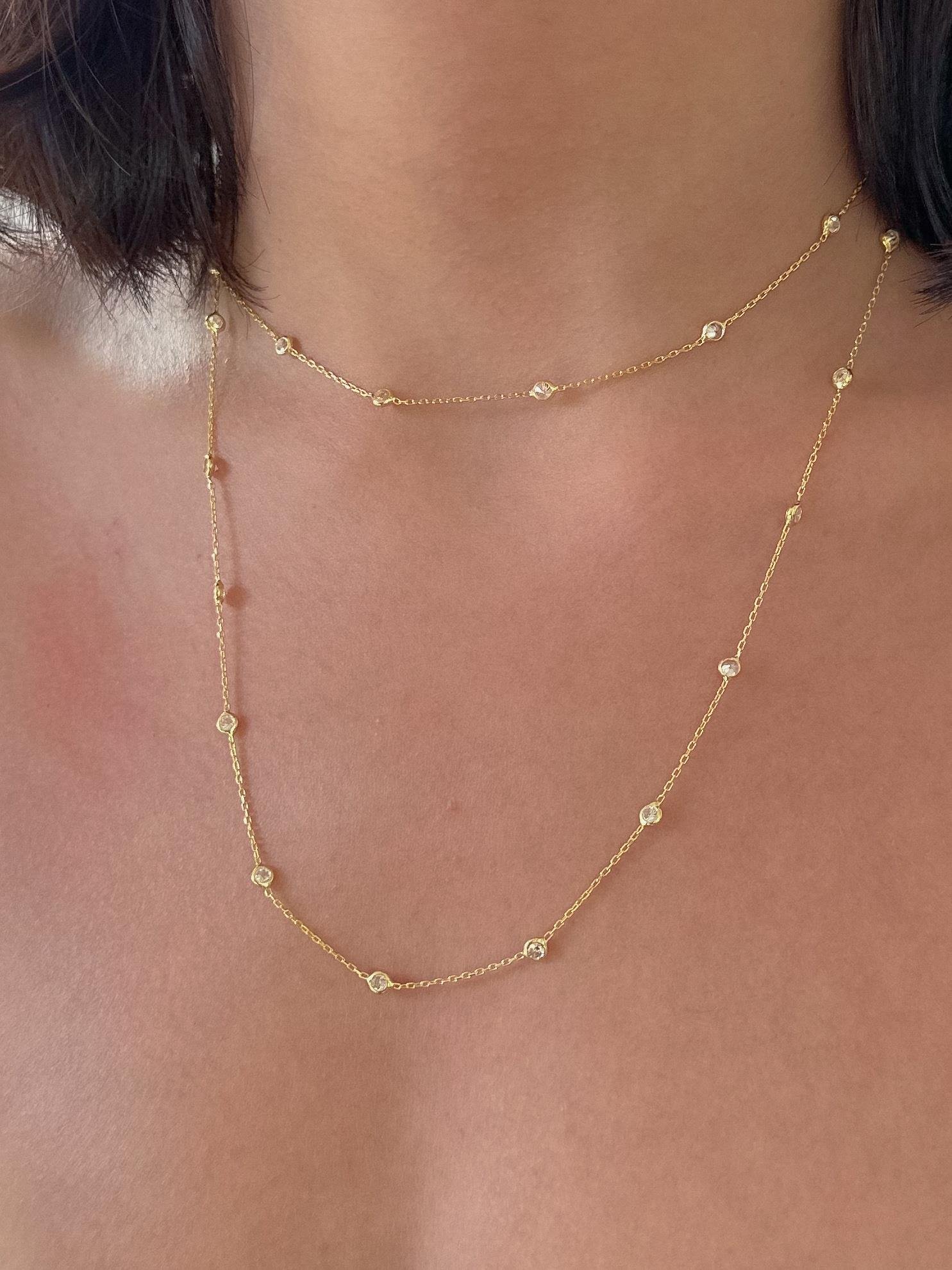 Beyaz Taşlı Kolye  - 925 Ayar Gümüş