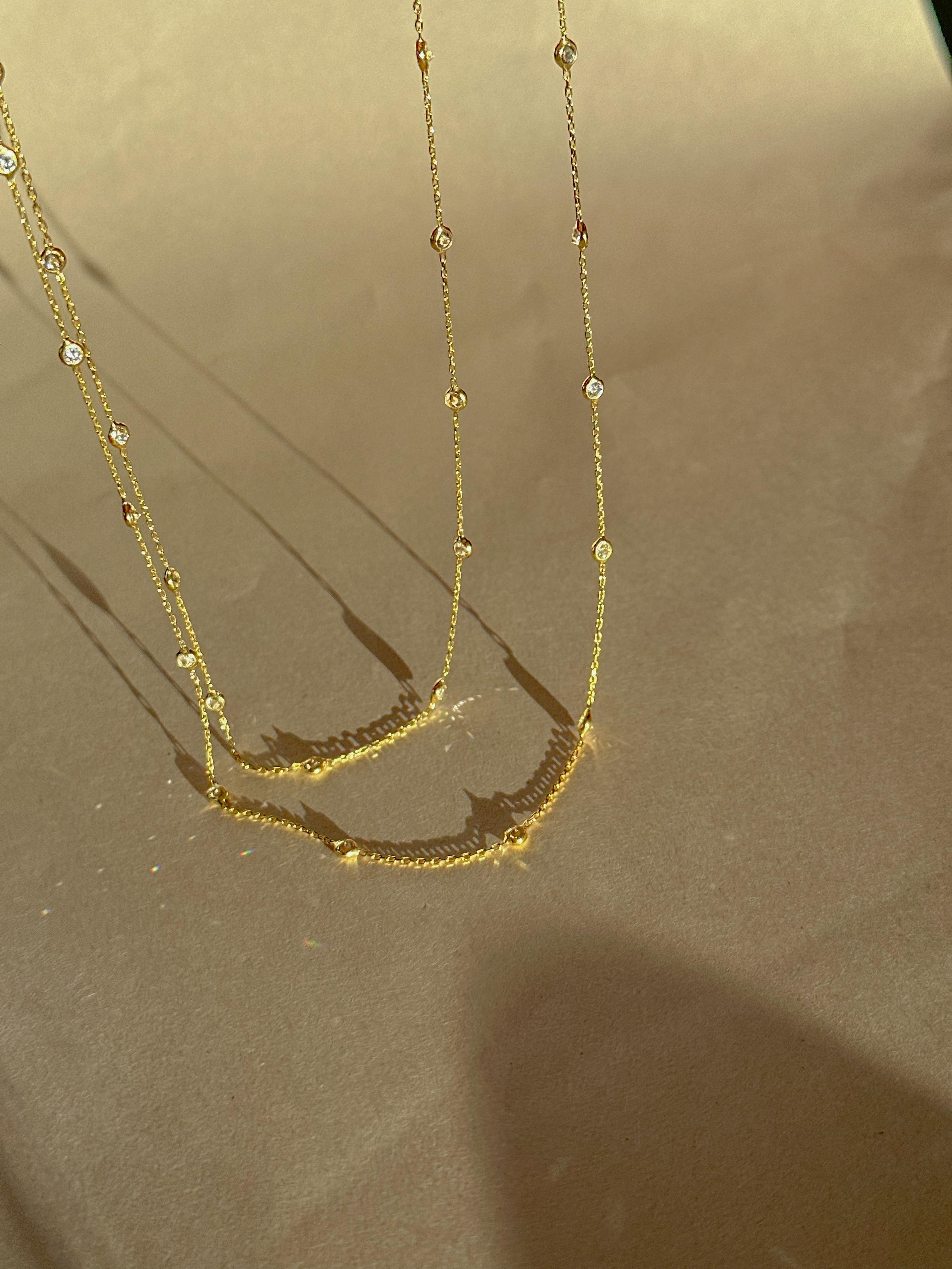 Beyaz Taşlı Kolye  - 925 Ayar Gümüş