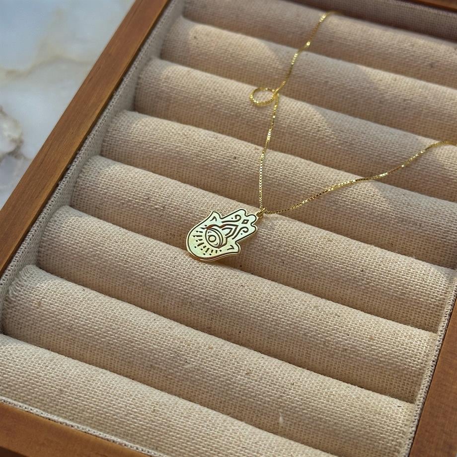 Desenli Fatma Ana Kolye - 925 Ayar Gümüş