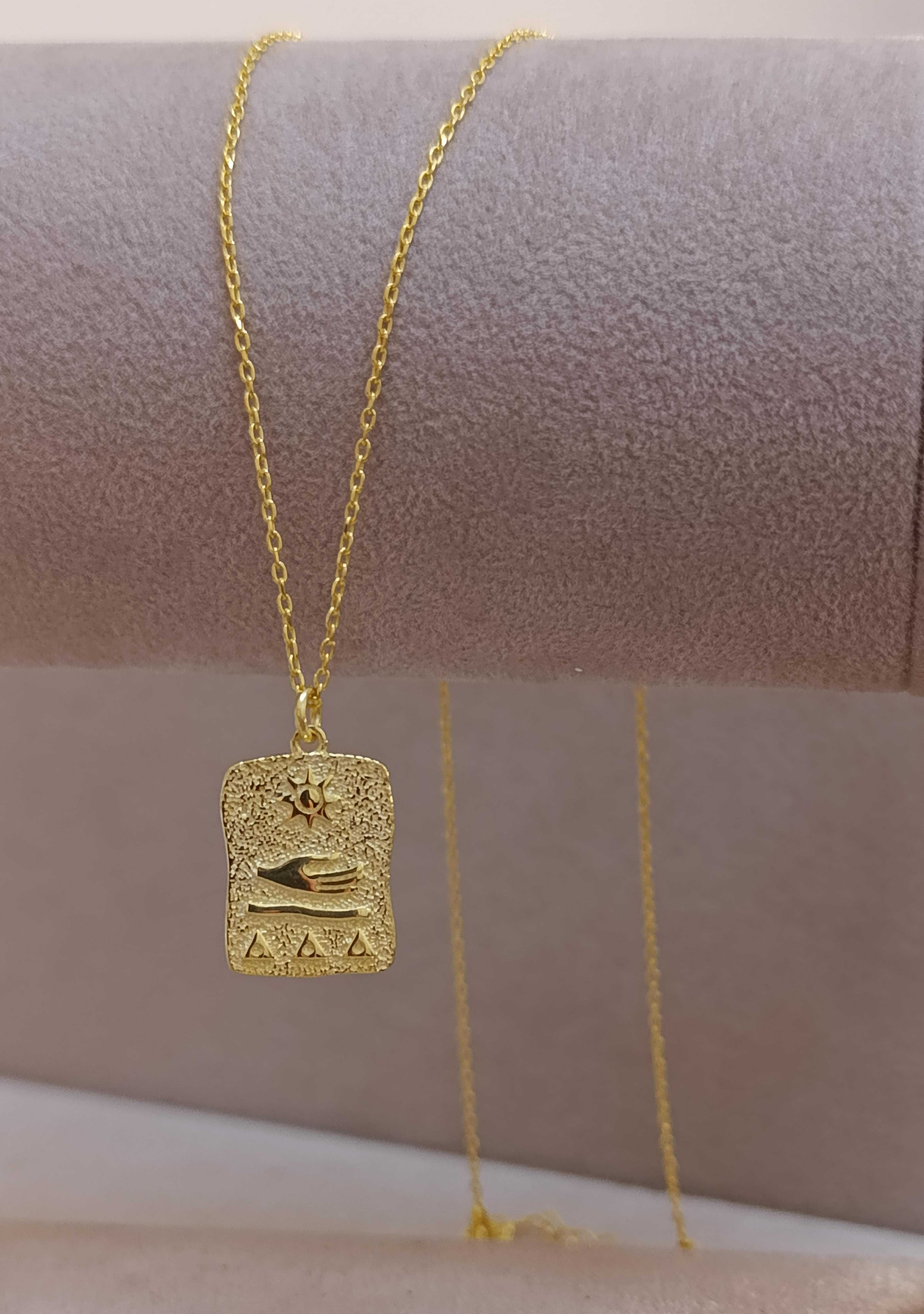 El Sembol Kolye  - 925 Ayar Gümüş