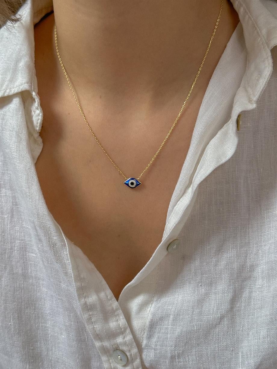 Göz Figürlü Kolye - 925 Ayar Gümüş