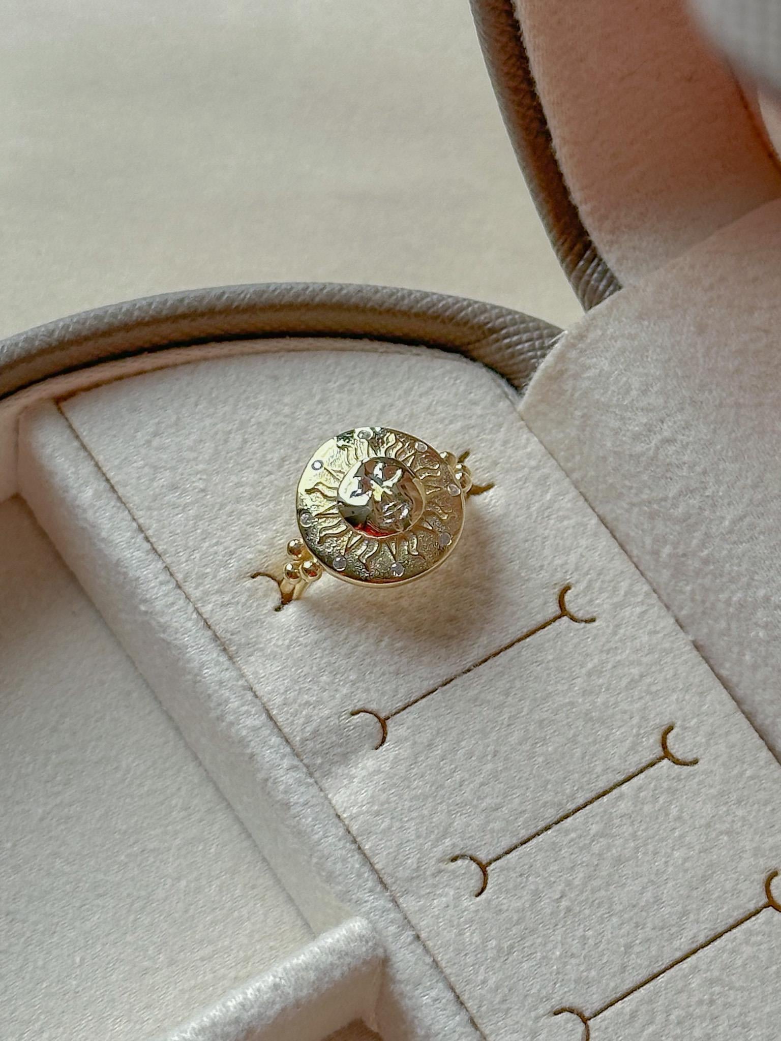 Güneş Figürlü Yüzük - 925 Ayar Gümüş