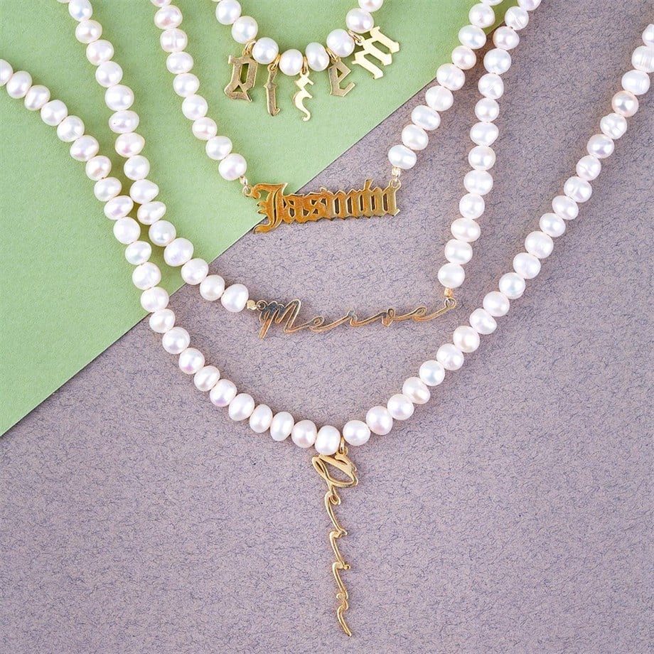 İnci İsim Kolye