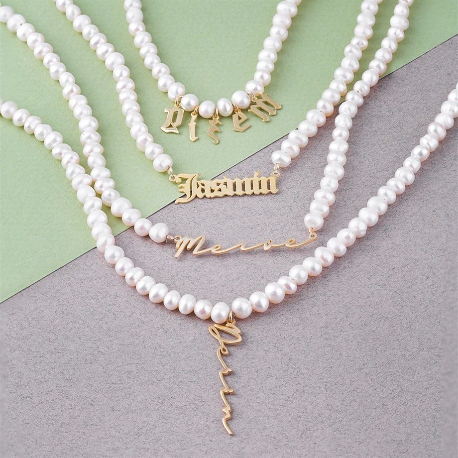 İnci İsim Kolye