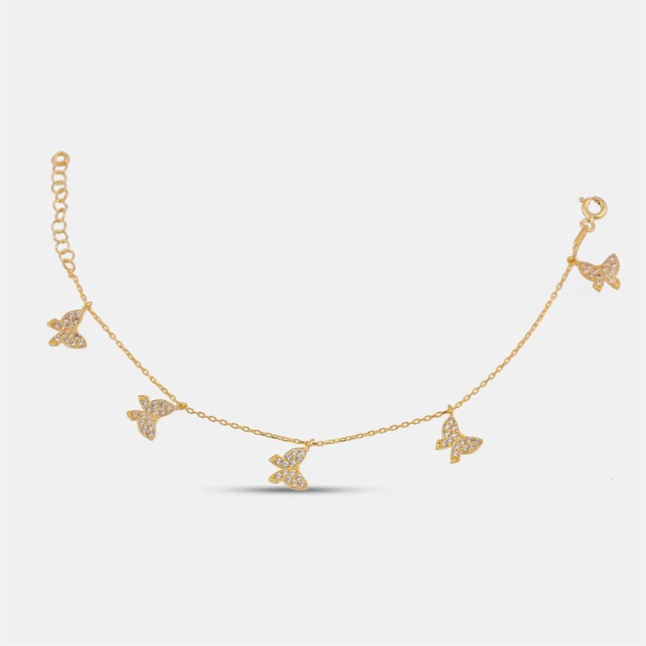 Kelebek Figürlü Kolye - 925 Ayar Gümüş