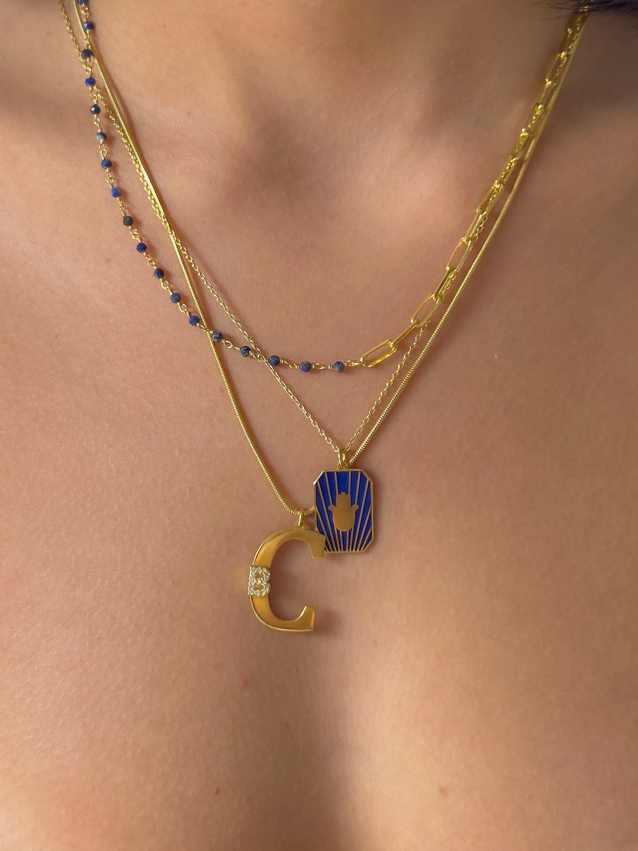 Kişiye Özel 2 Harfli Kolye  - 925 Ayar Gümüş