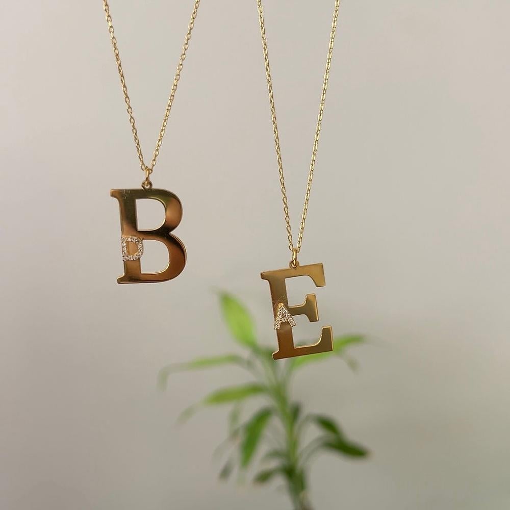 Kişiye Özel 2 Harfli Kolye  - 925 Ayar Gümüş