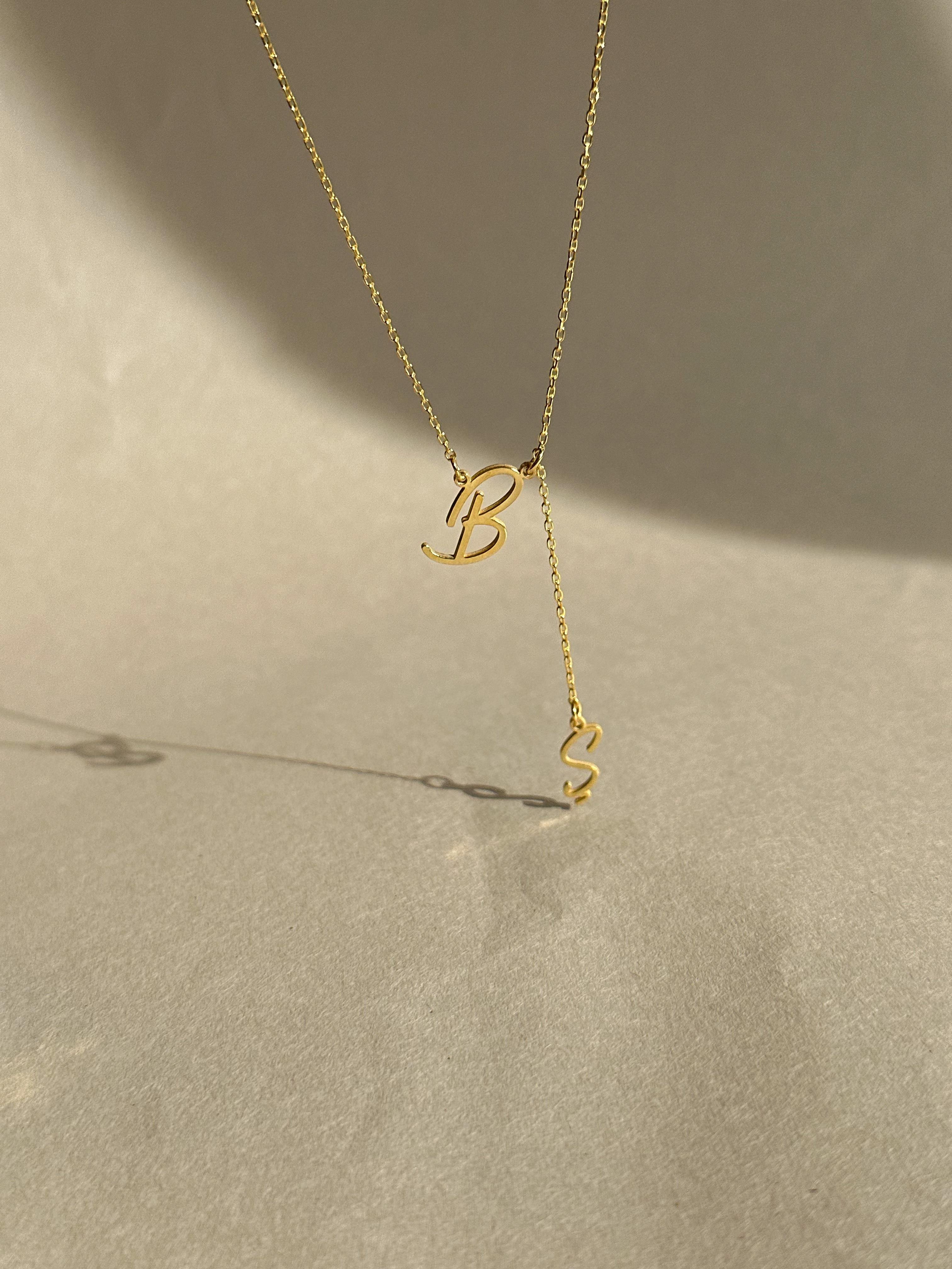 Kişiye Özel İki Harfli Kolye - 925 Ayar Gümüş