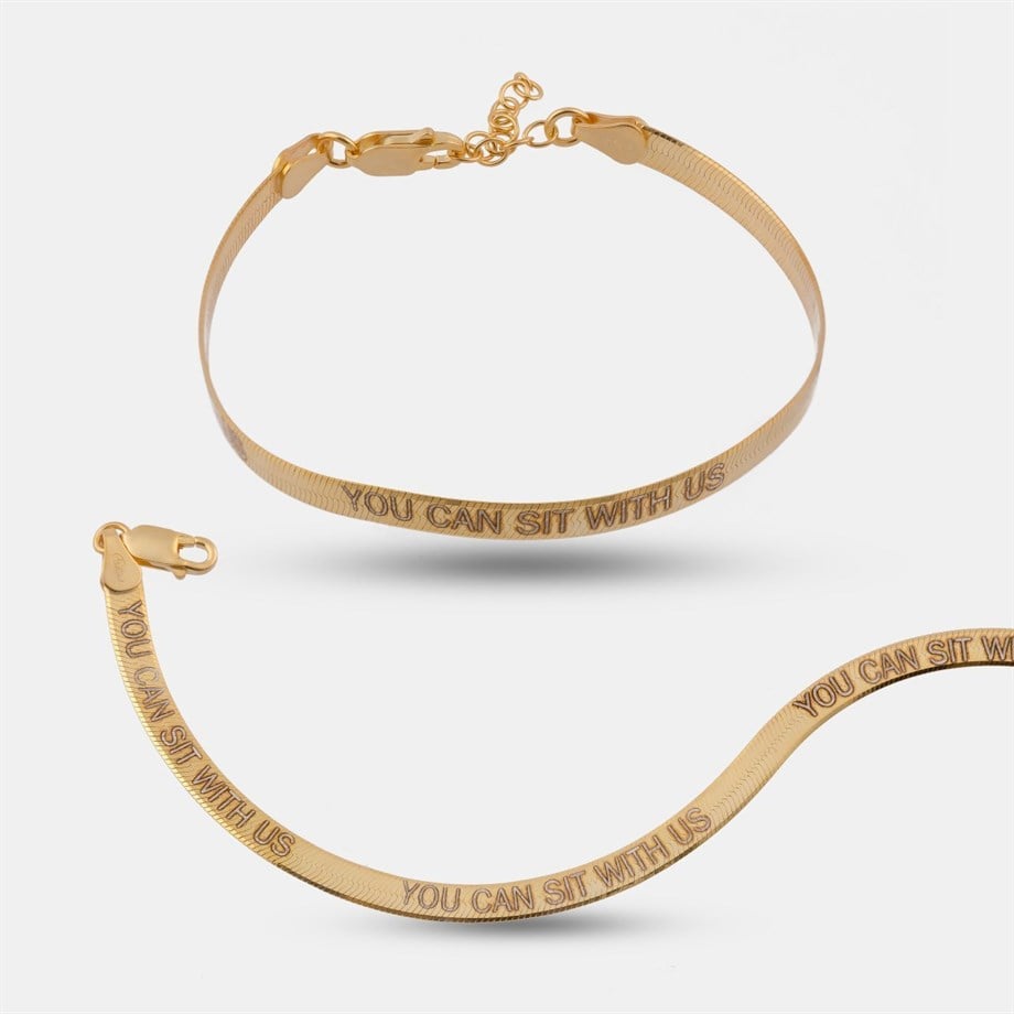 Kişiye Özel Yılan Zincir Bileklik - 925 Ayar Gümüş