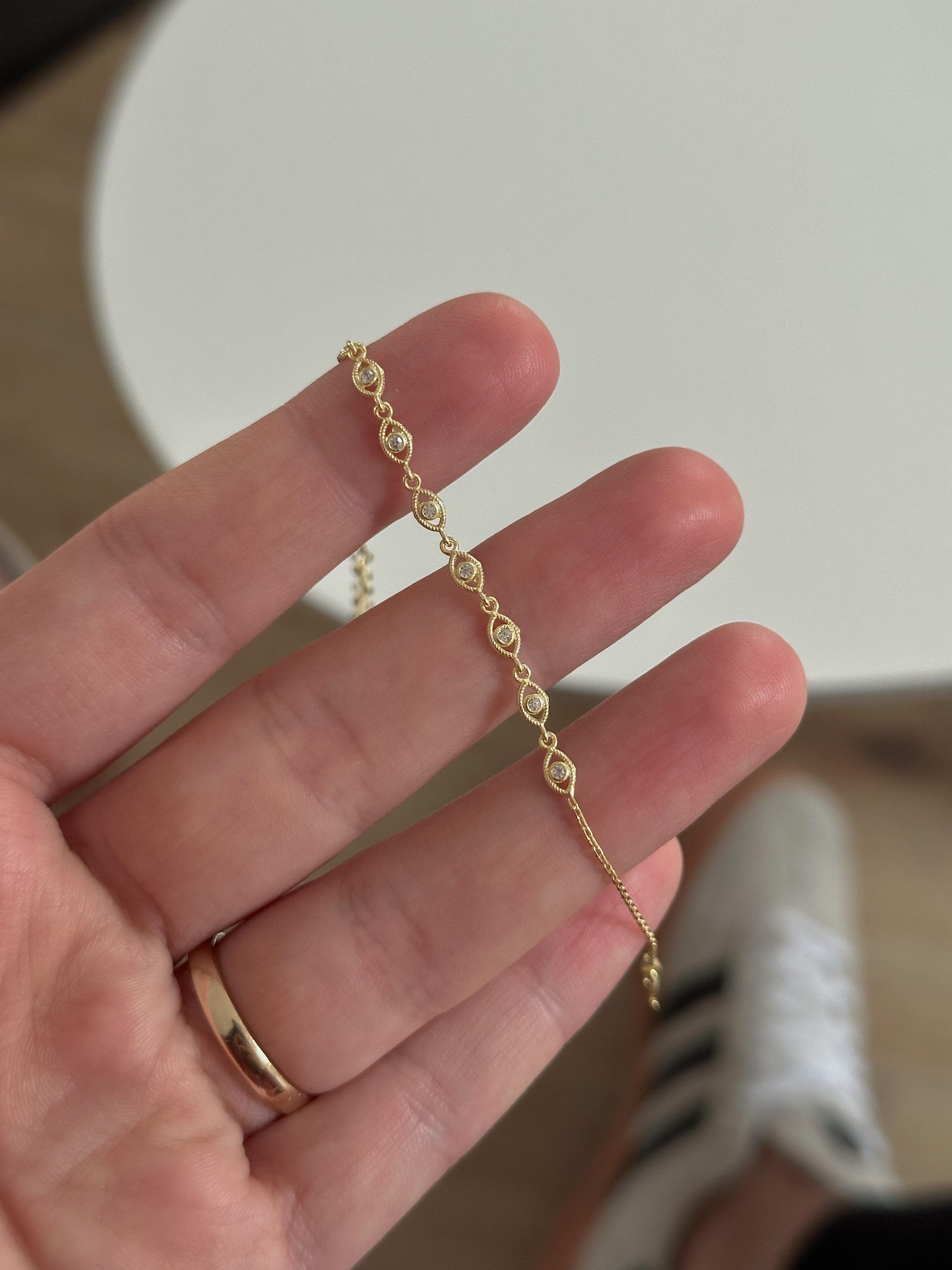 Minik Göz Figürlü Bileklik -  925 Ayar Gümüş