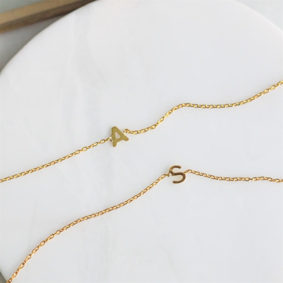 Minik Harf Bileklik - 925 Ayar Gümüş