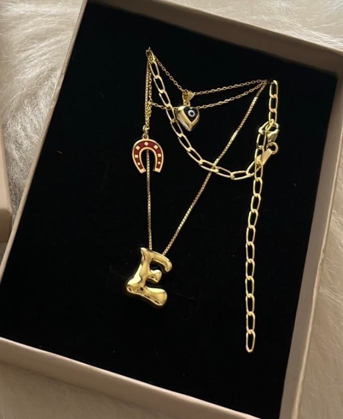 Renkli Mineli Nal Kolye  - 925 Ayar Gümüş