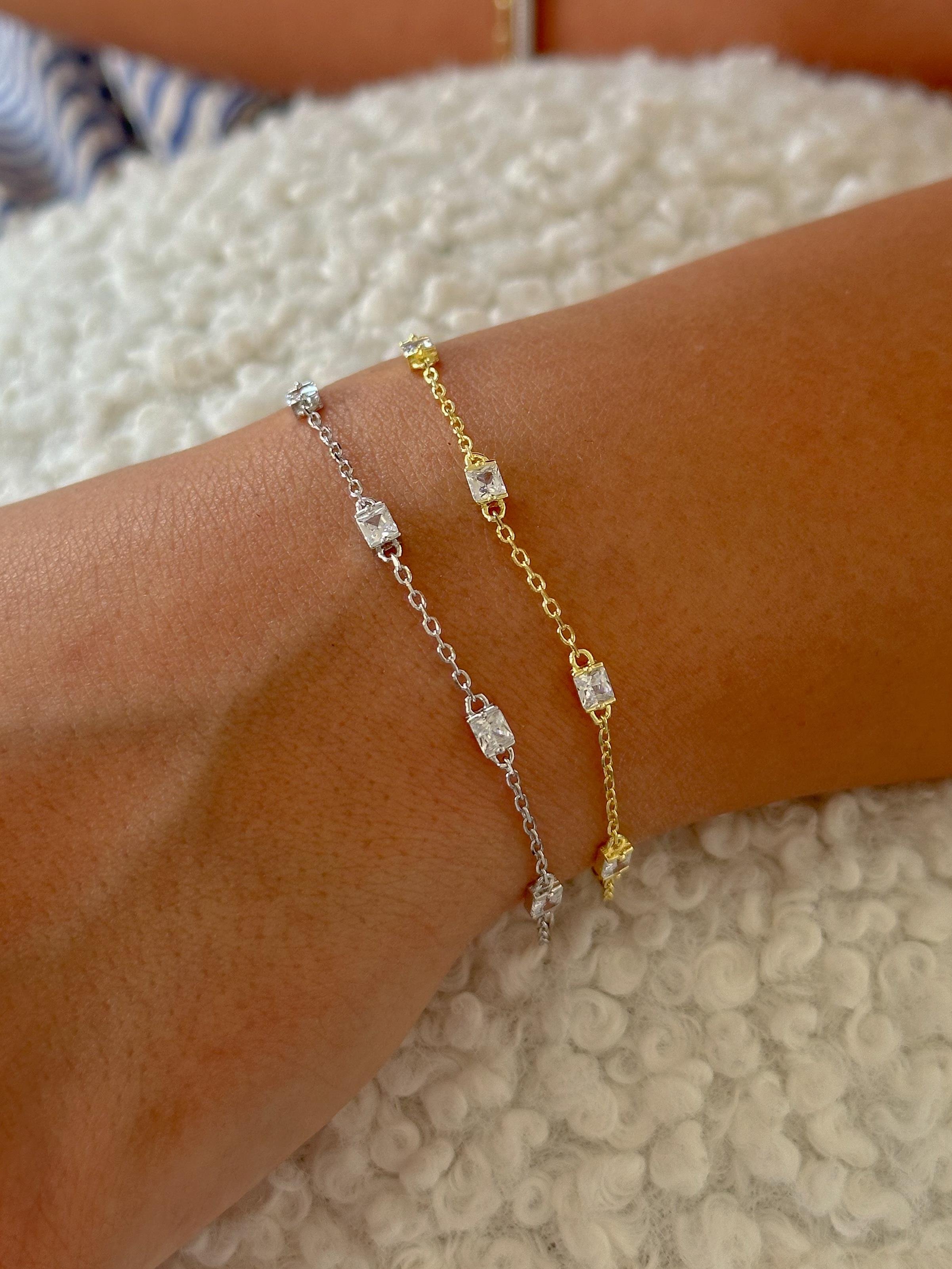 Taşlı Bileklik -  925 Ayar Gümüş