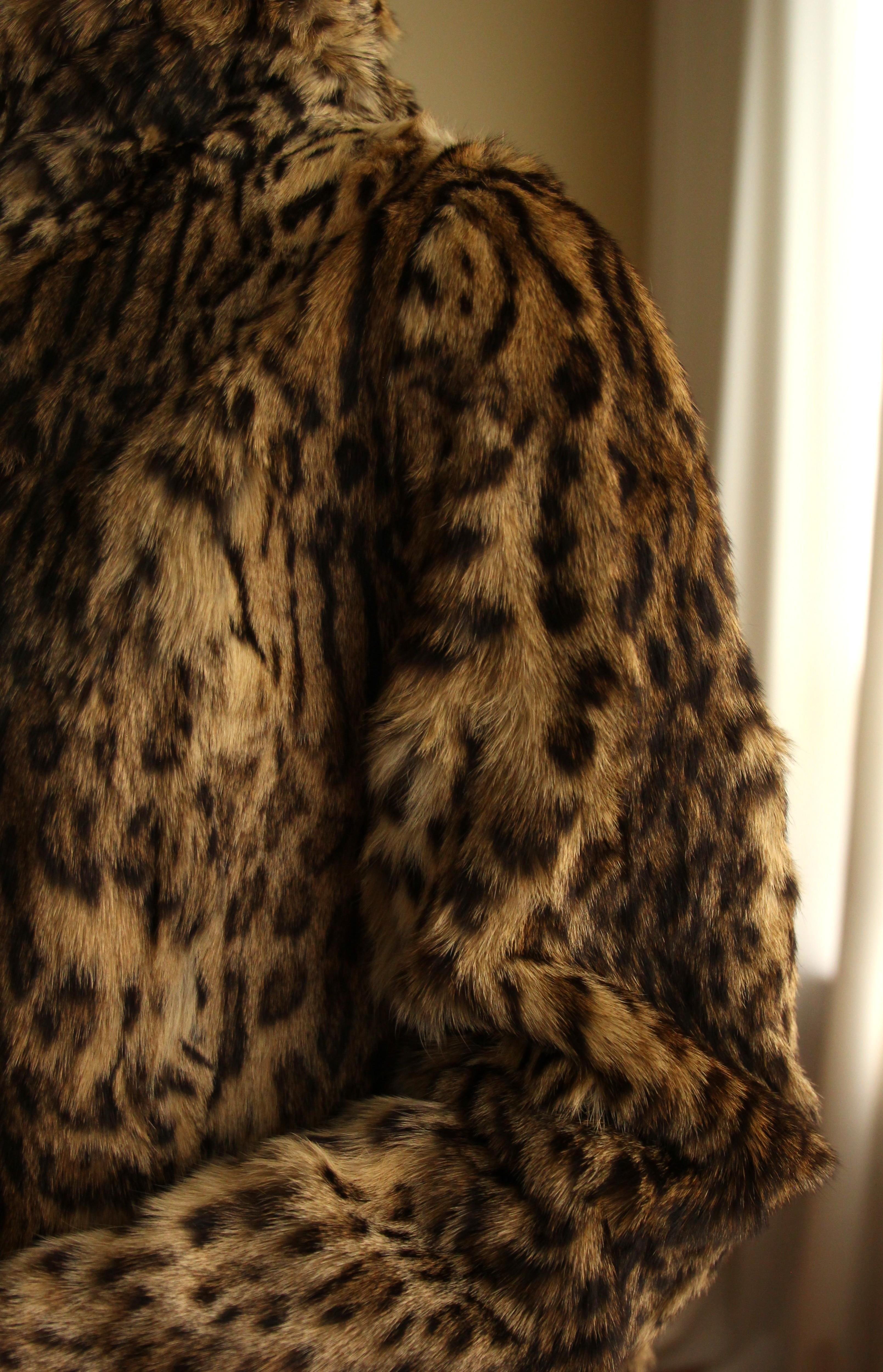 1980s Pelze Burkhardt Exclusive Pelze Augsburg Tailored Original Leopard Fur