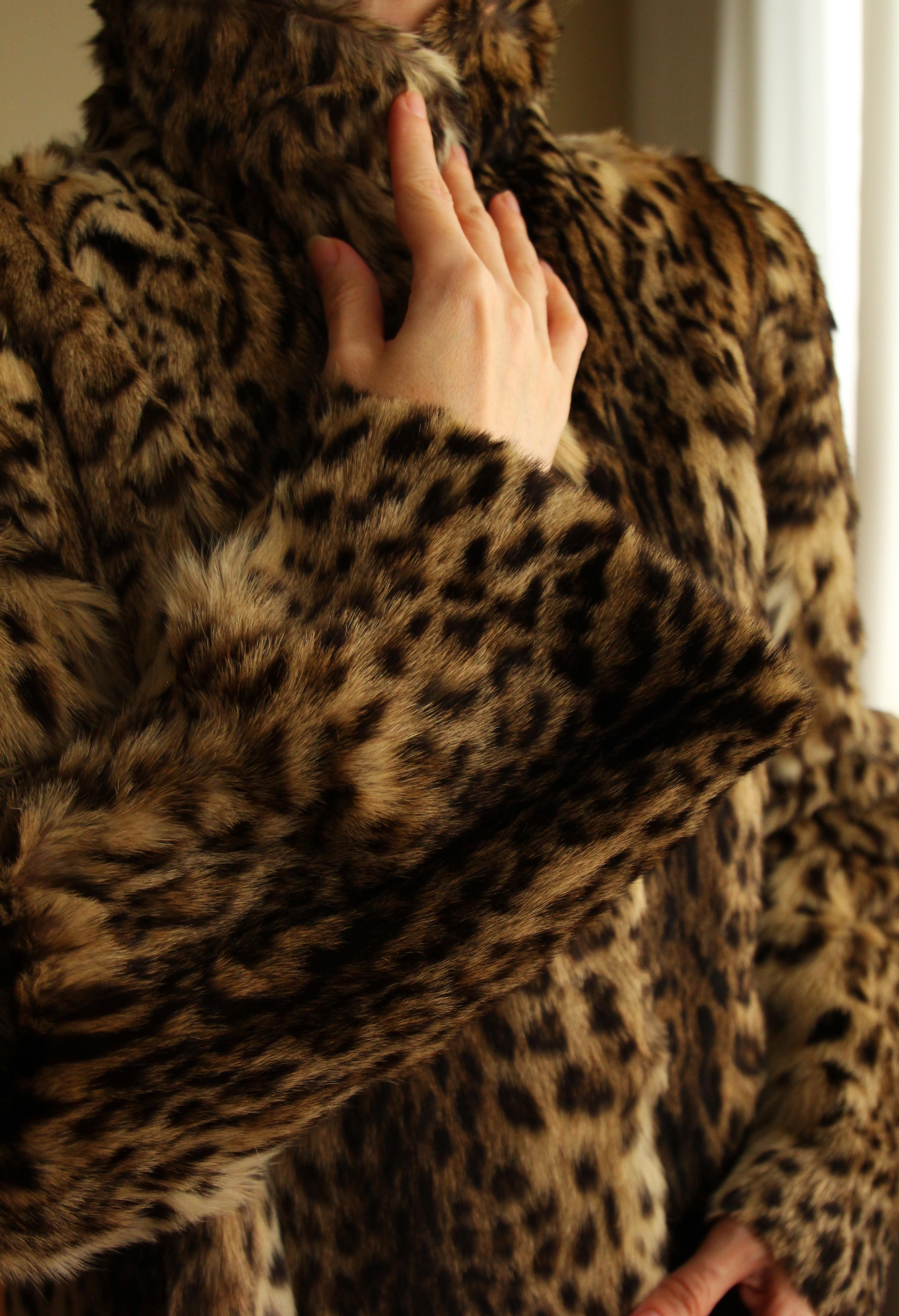 1980s Pelze Burkhardt Exclusive Pelze Augsburg Tailored Original Leopard Fur