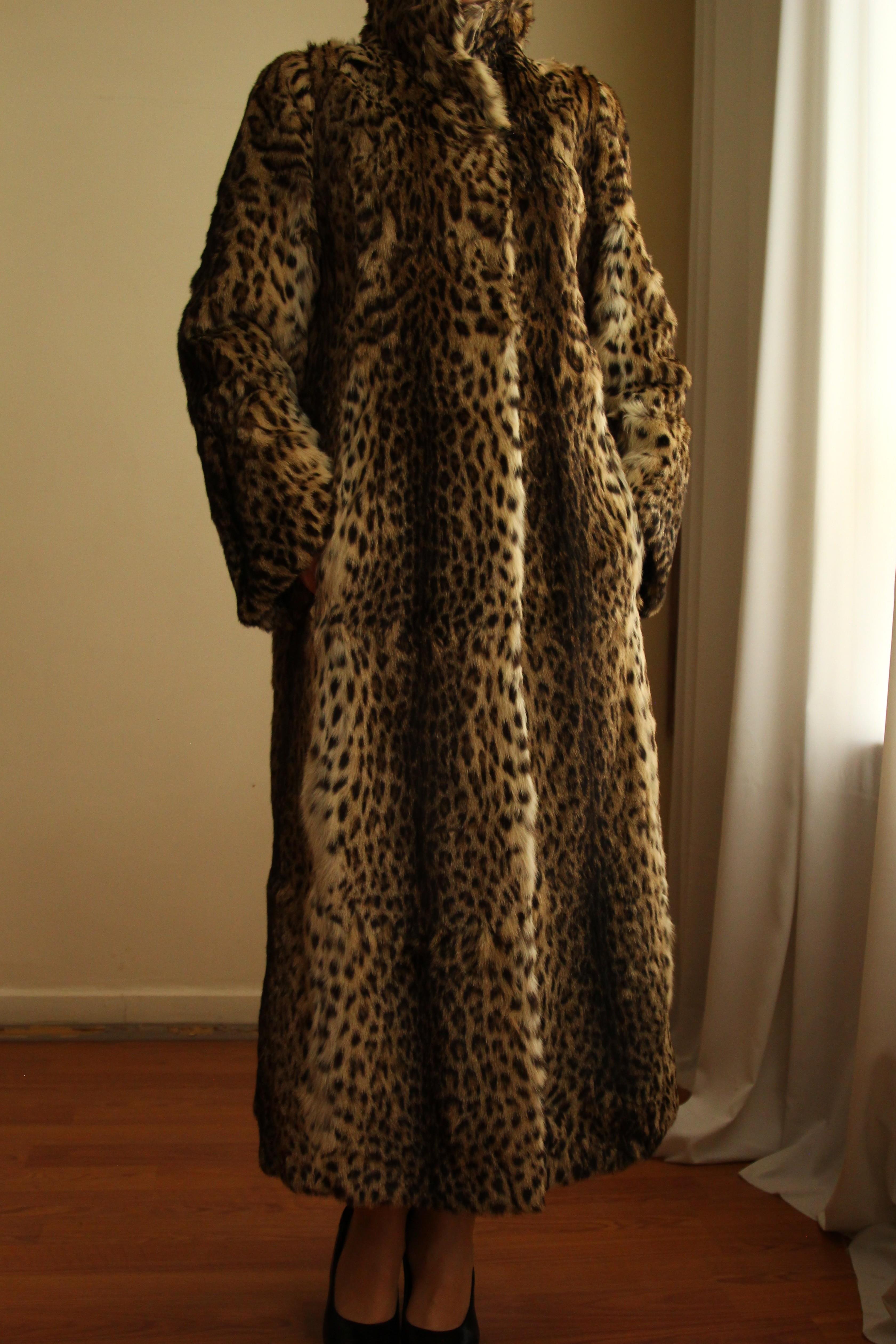 1980s Pelze Burkhardt Exclusive Pelze Augsburg Tailored Original Leopard Fur