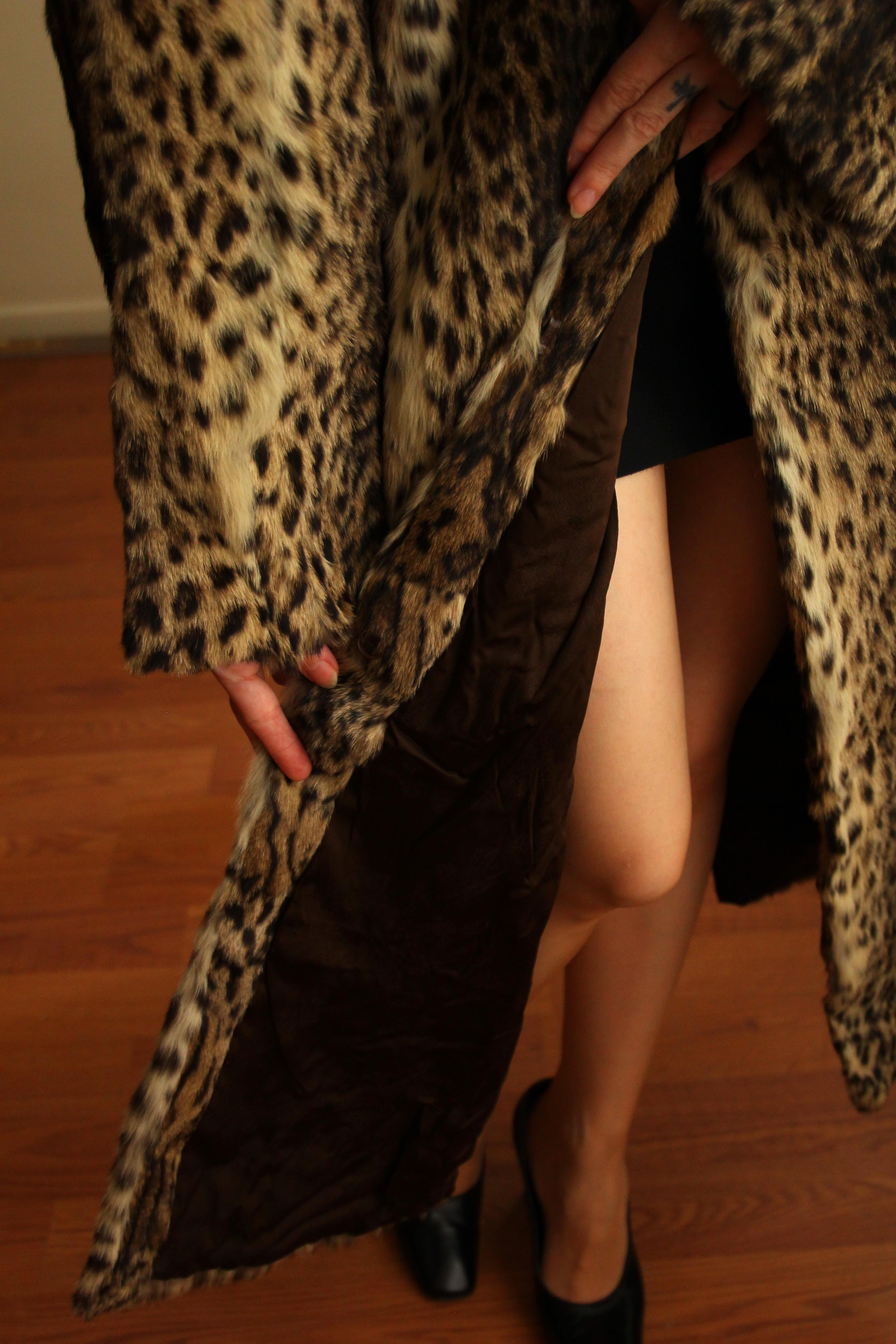 1980s Pelze Burkhardt Exclusive Pelze Augsburg Tailored Original Leopard Fur