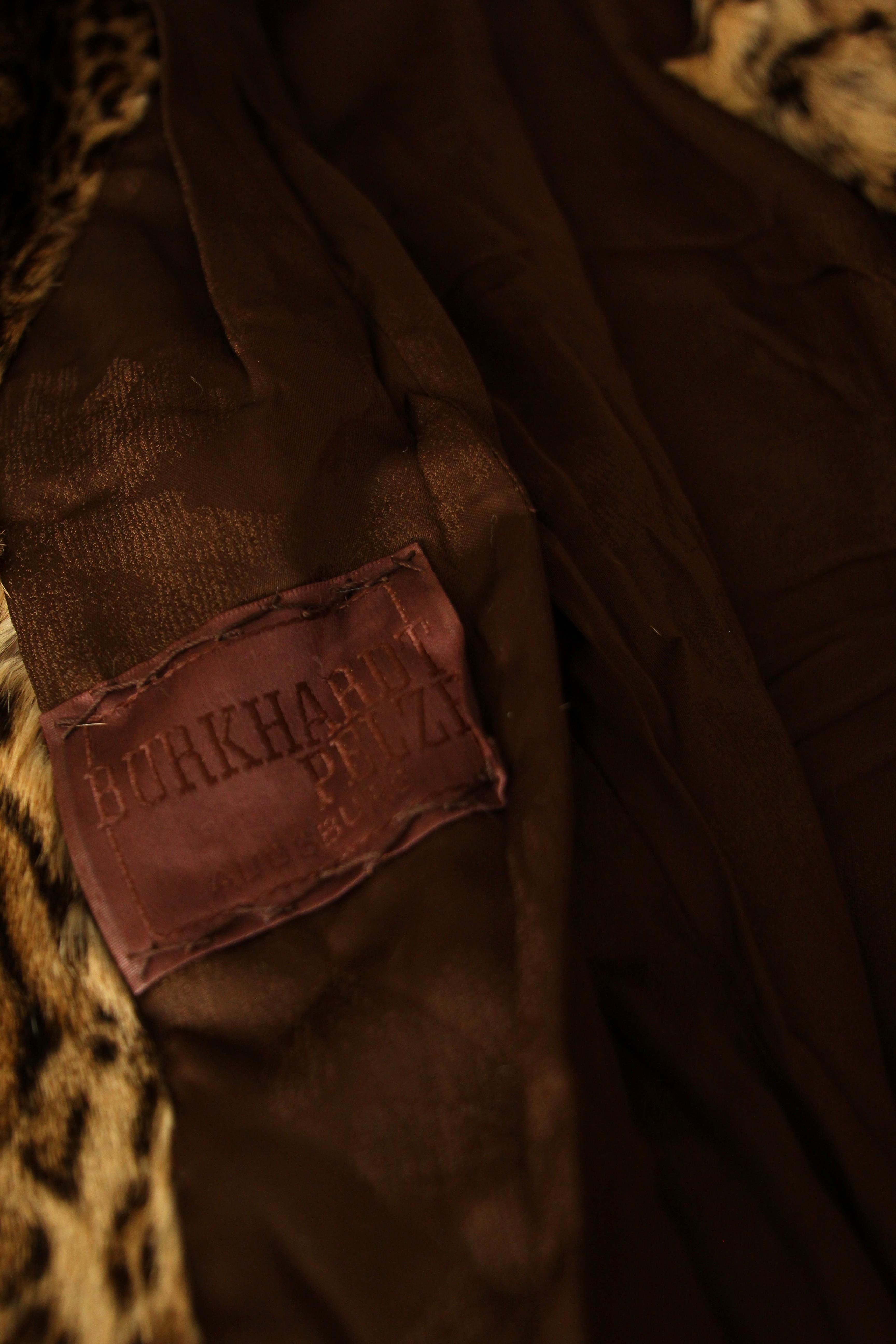 1980s Pelze Burkhardt Exclusive Pelze Augsburg Tailored Original Leopard Fur