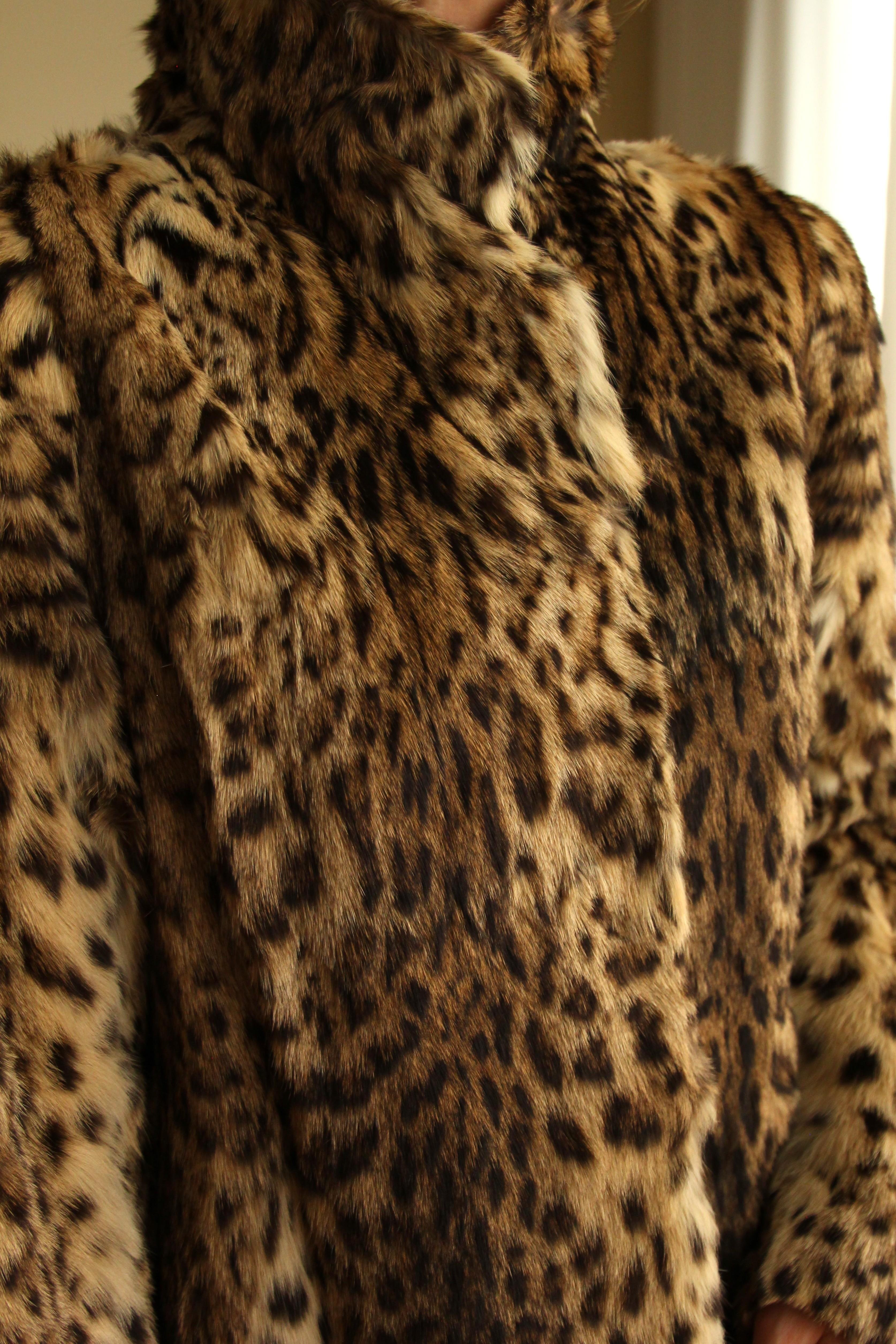 1980s Pelze Burkhardt Exclusive Pelze Augsburg Tailored Original Leopard Fur
