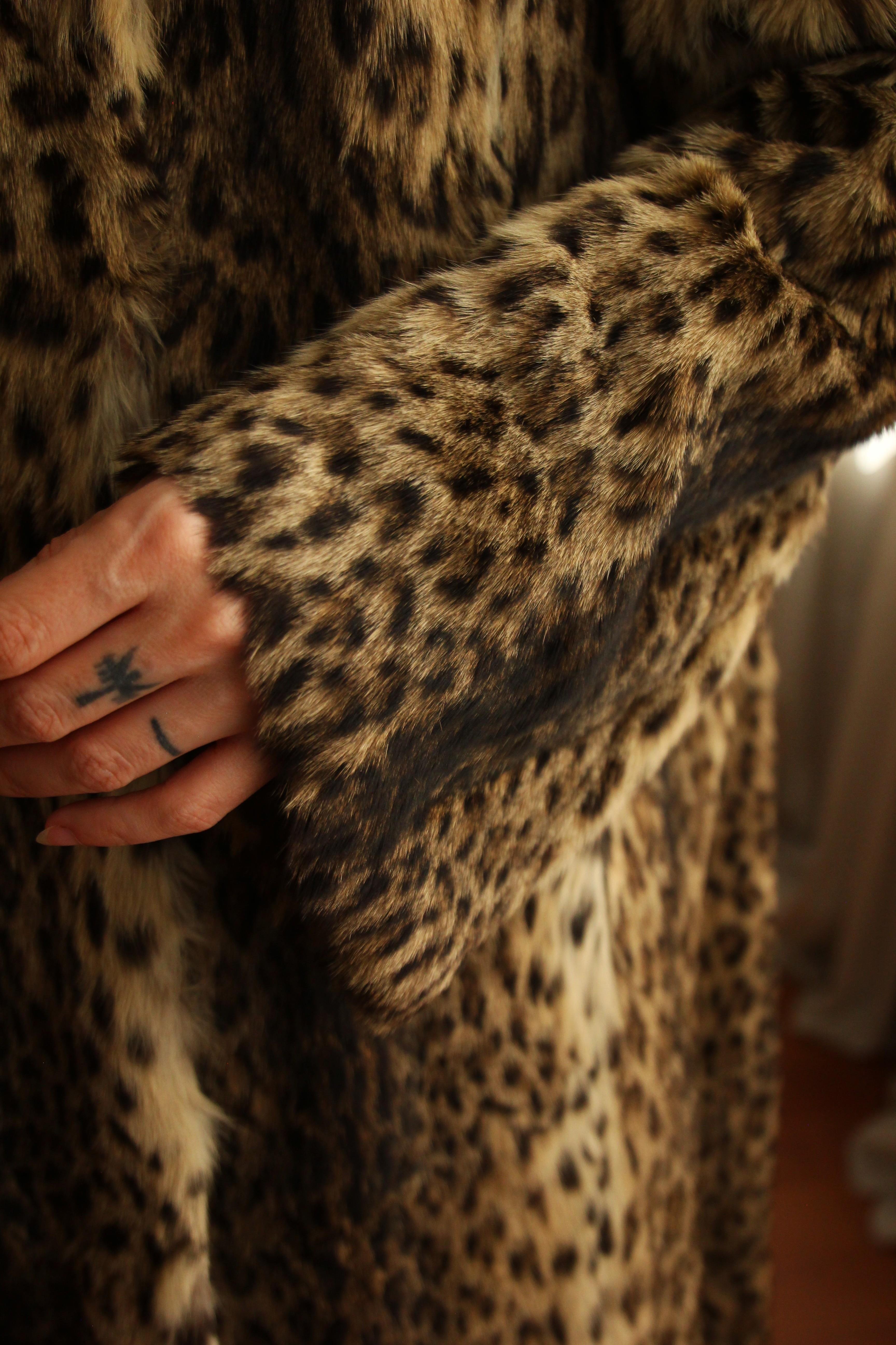1980s Pelze Burkhardt Exclusive Pelze Augsburg Tailored Original Leopard Fur