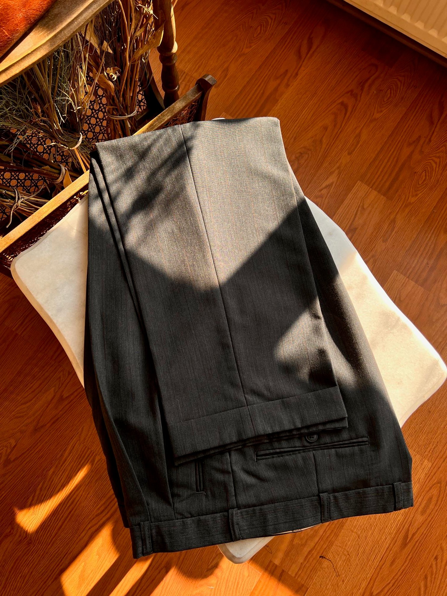 1980s Tailored Classical Pilili Unisex Vintage Pantolon