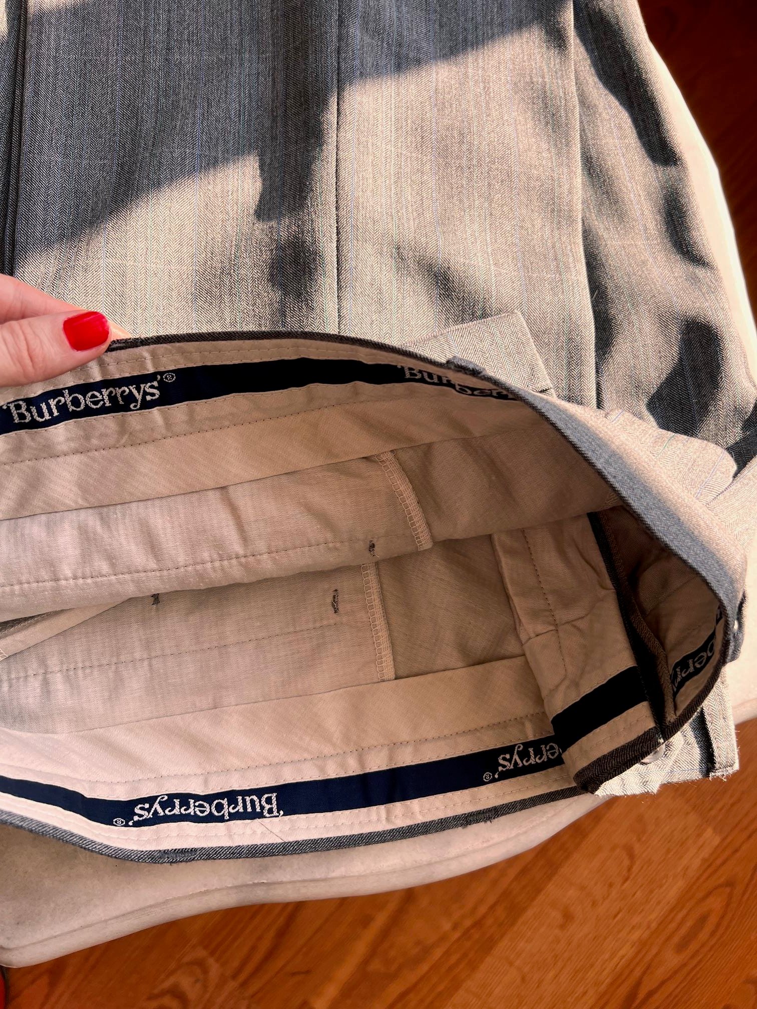 Burberrys 1980s Classical Pilili Unisex Vintage Pantolon