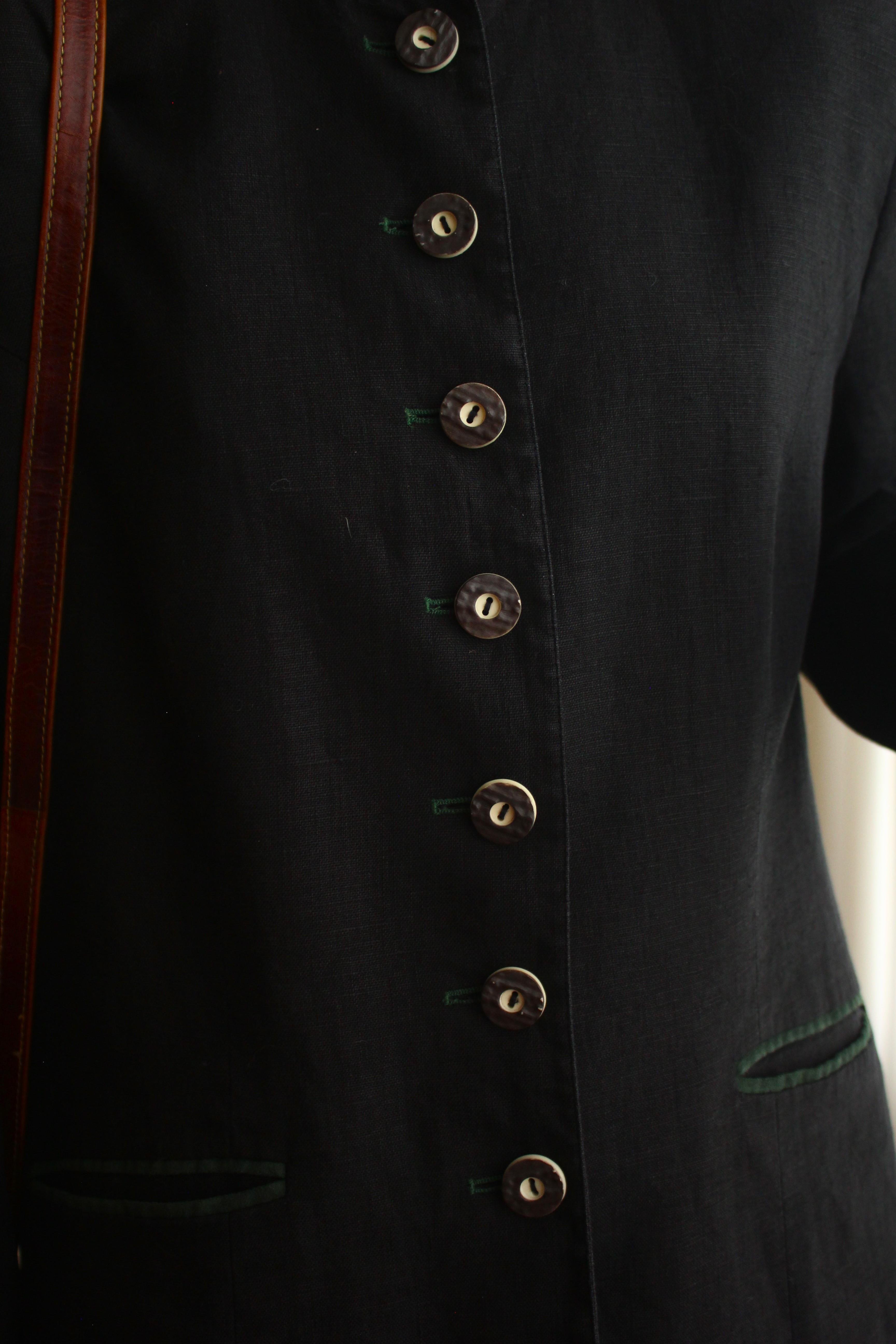 Vintage Keten Ceket
