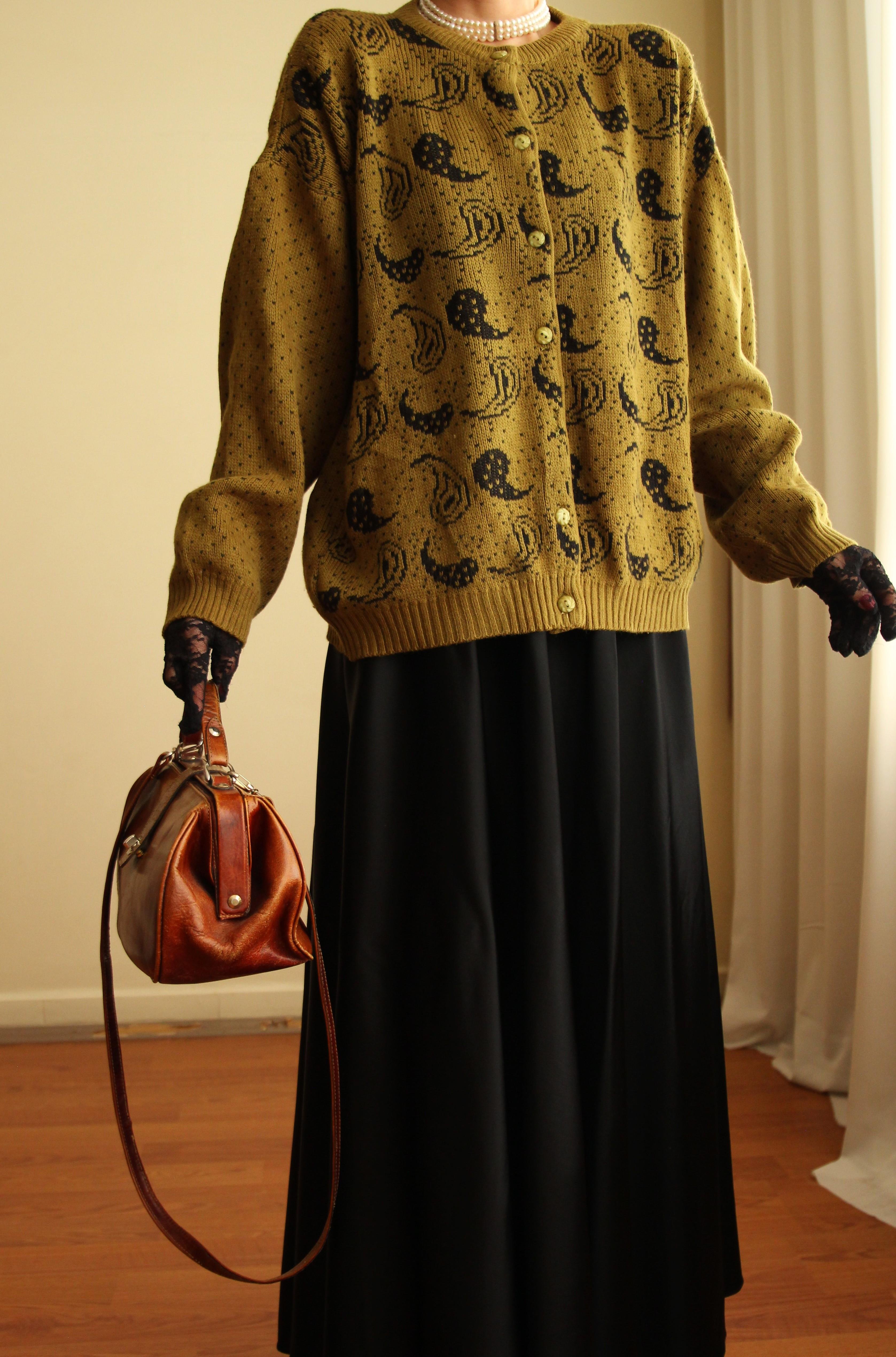 Vintage Yeşil Hırka