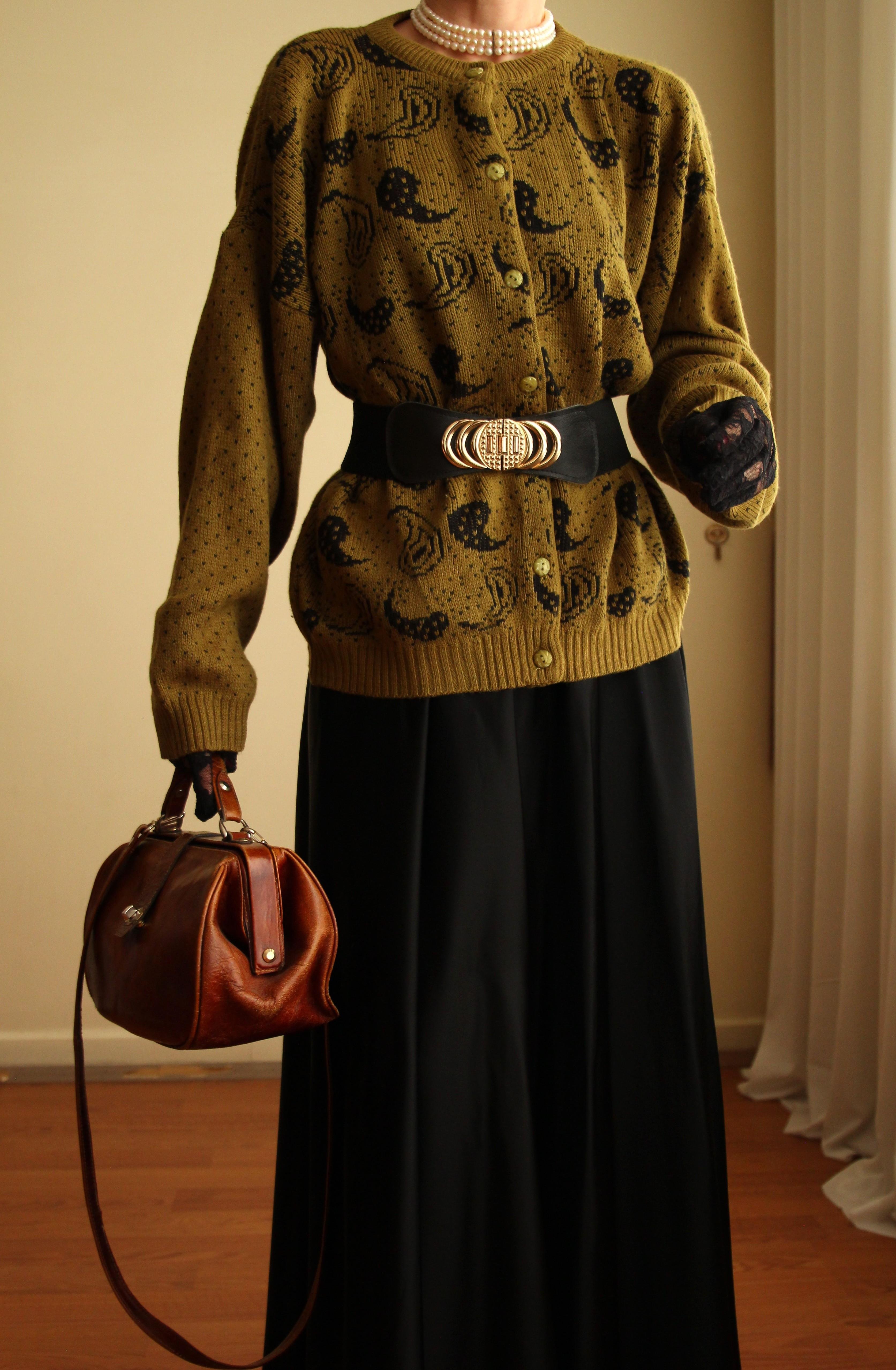 Vintage Yeşil Hırka