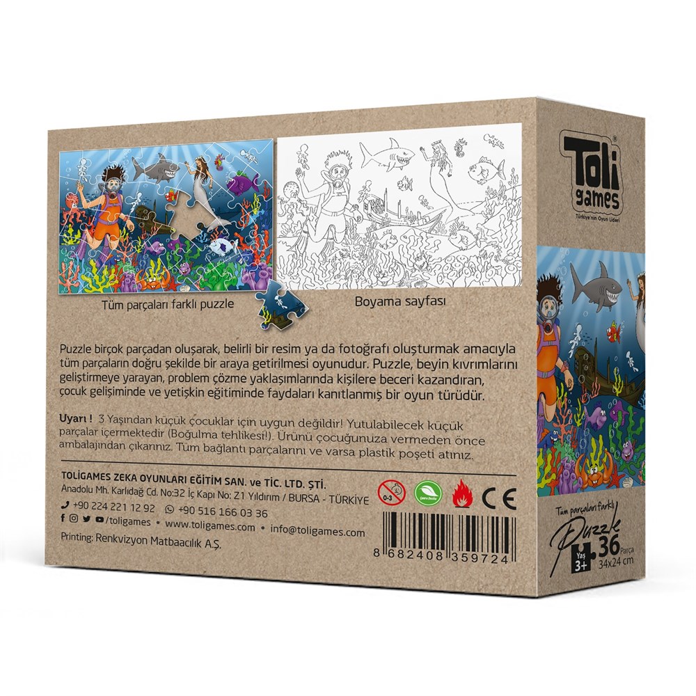 Denizaltı - 36 Parça Puzzle