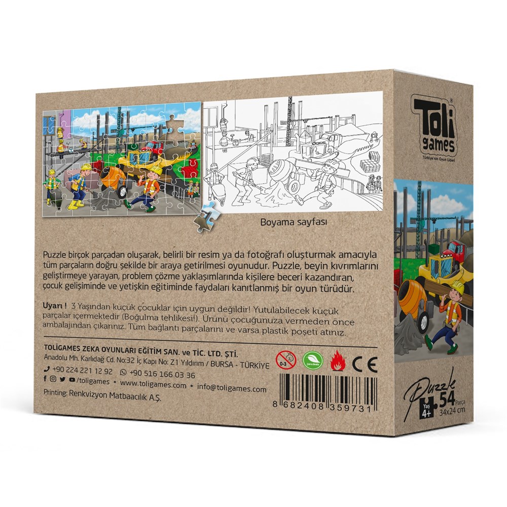 İnşaat Alanı - 54 Parça Puzzle