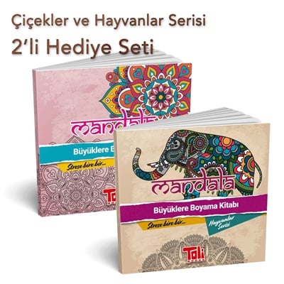 Mandala Boyama Kitabı 2li Hediye Seti
