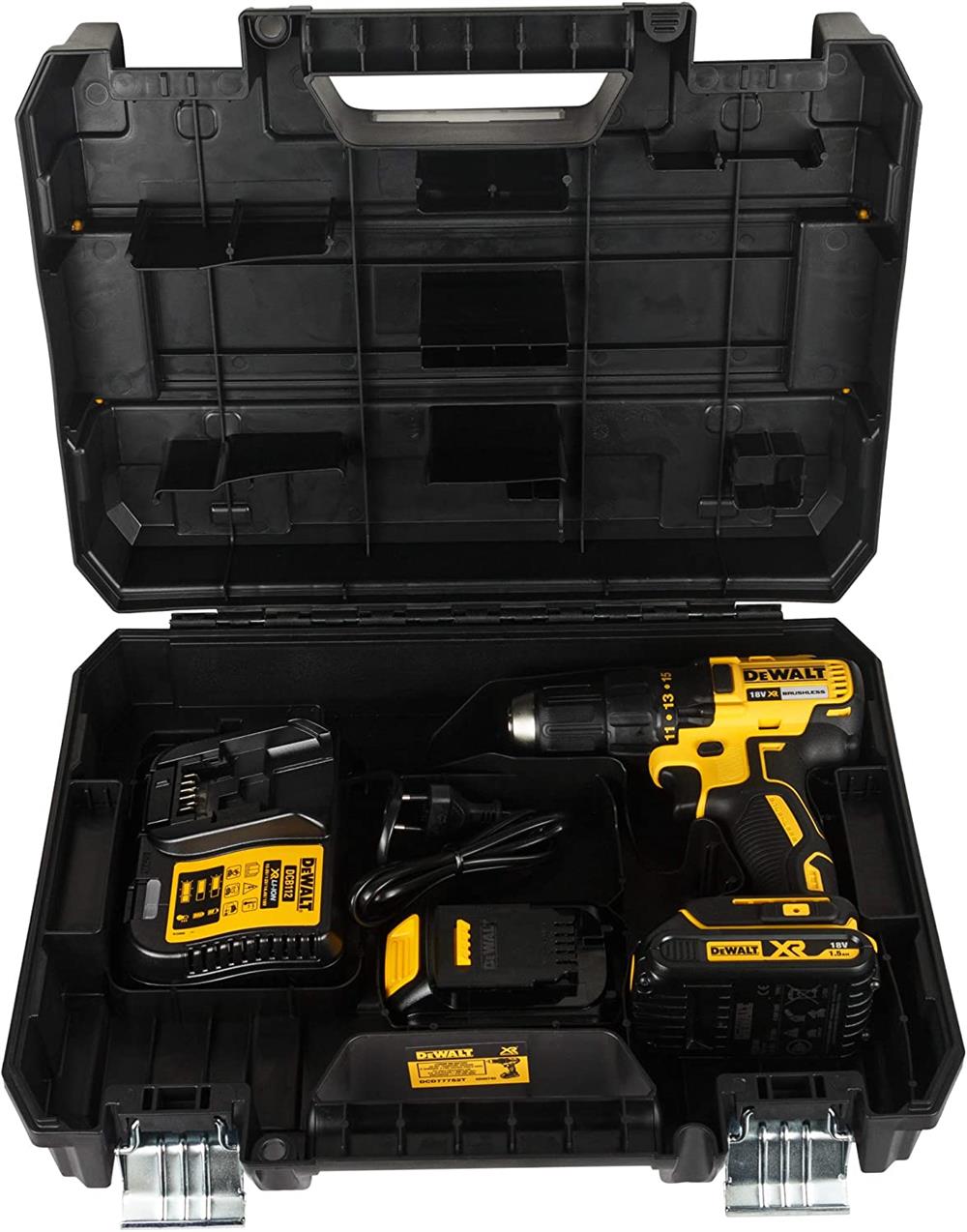 DEWALTVidalama Dewalt DCD771S2 Li-Ion Çift Akülü1 8V/1,5Ah Şarjlı Vidalama Matkap
